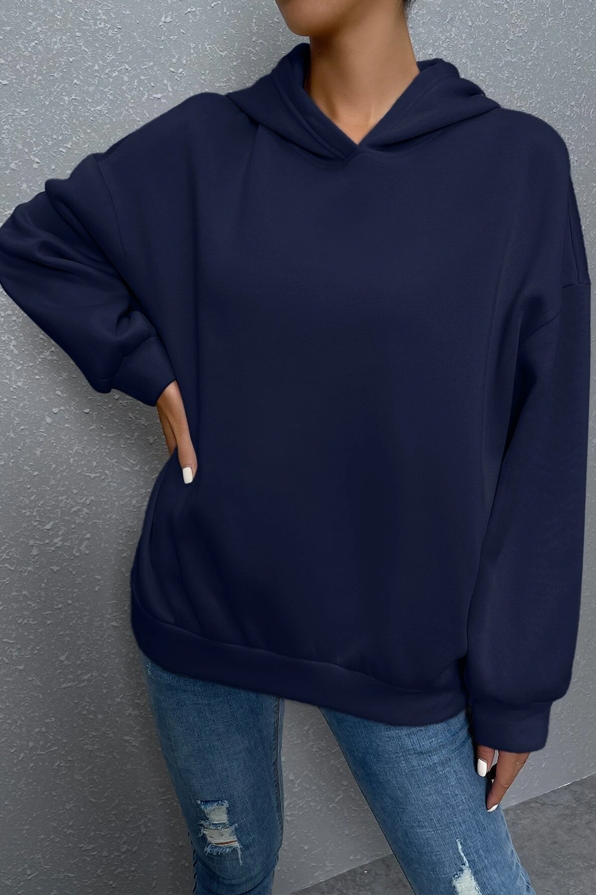 Unisex Nothing Baskılı Sweatshirt