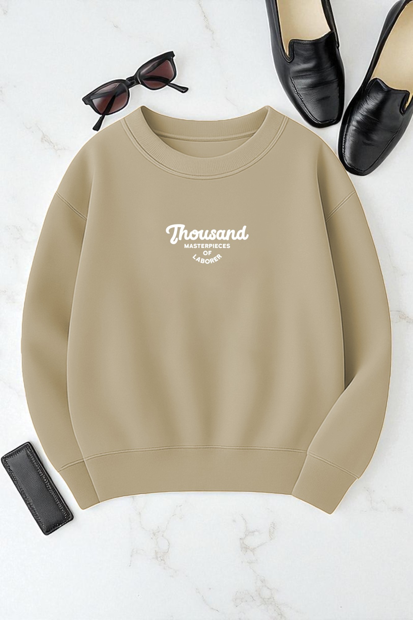 Unisex Thousand Baskılı Oversize Sweatshirt