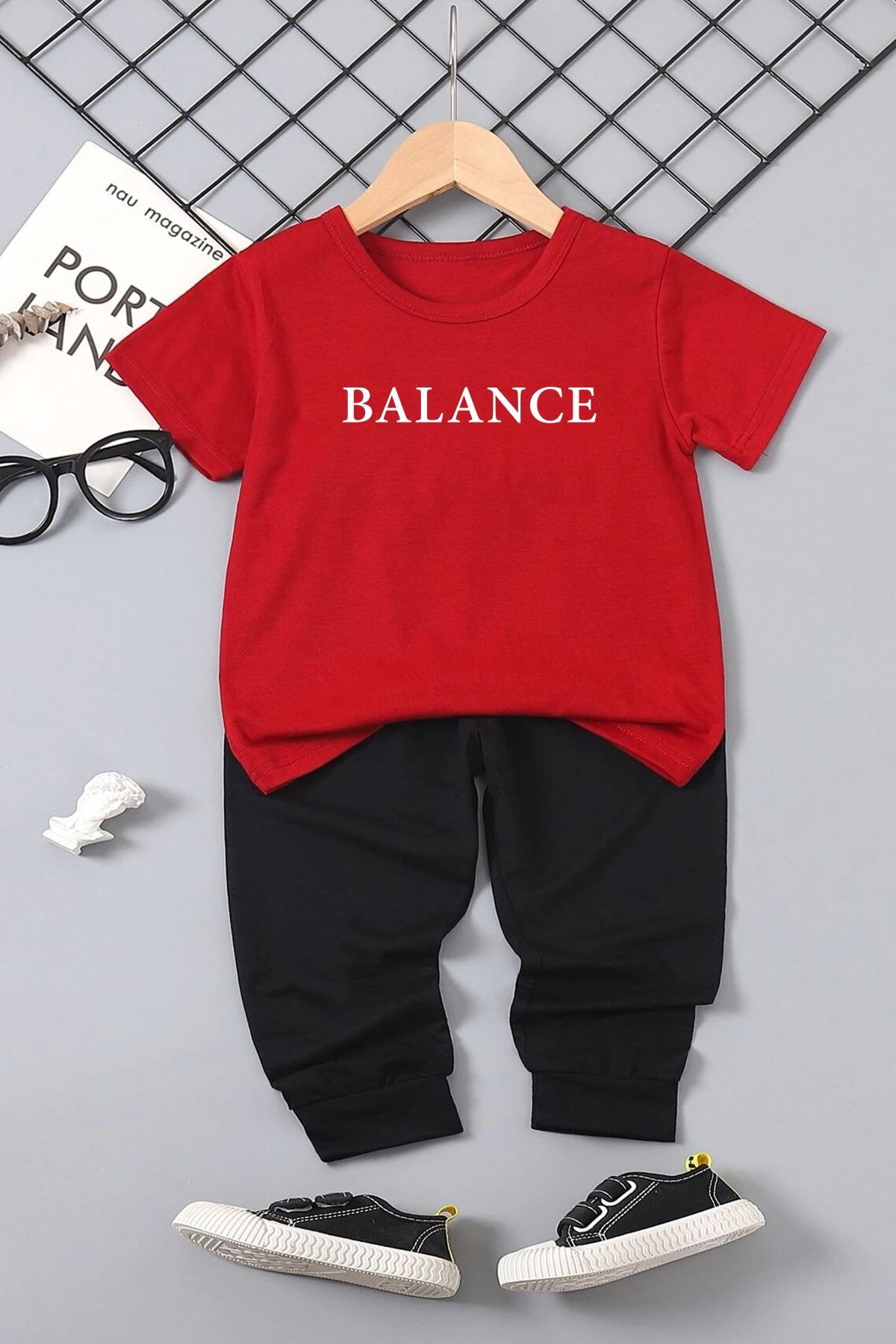 Çocuk Balance Baskılı Alt - Üst Eşofman Takımı
