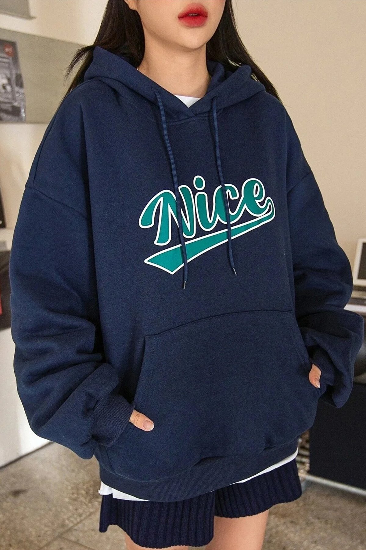 Unisex Nice Baskılı Sweatshirt