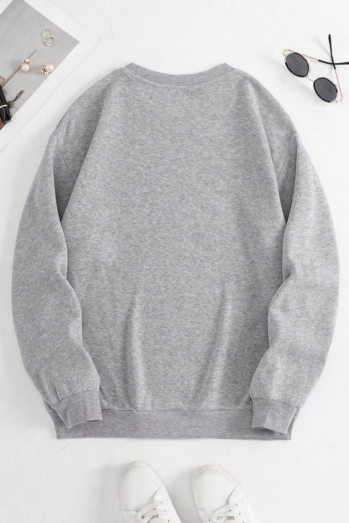 Turşu Baskılı Oversize Sweatshirt