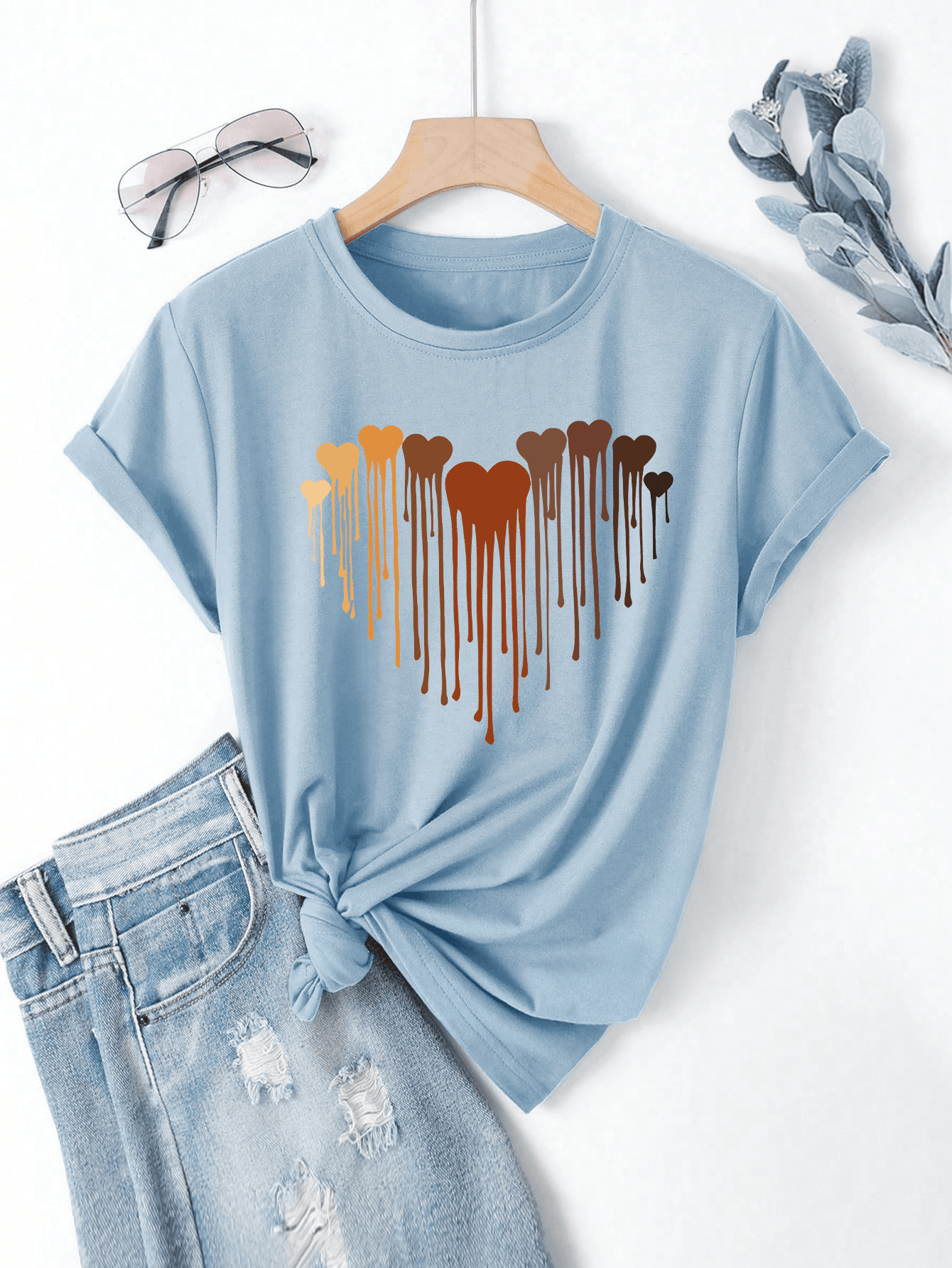 Eriyen Kalpler Baskılı Tasarım Tshirt