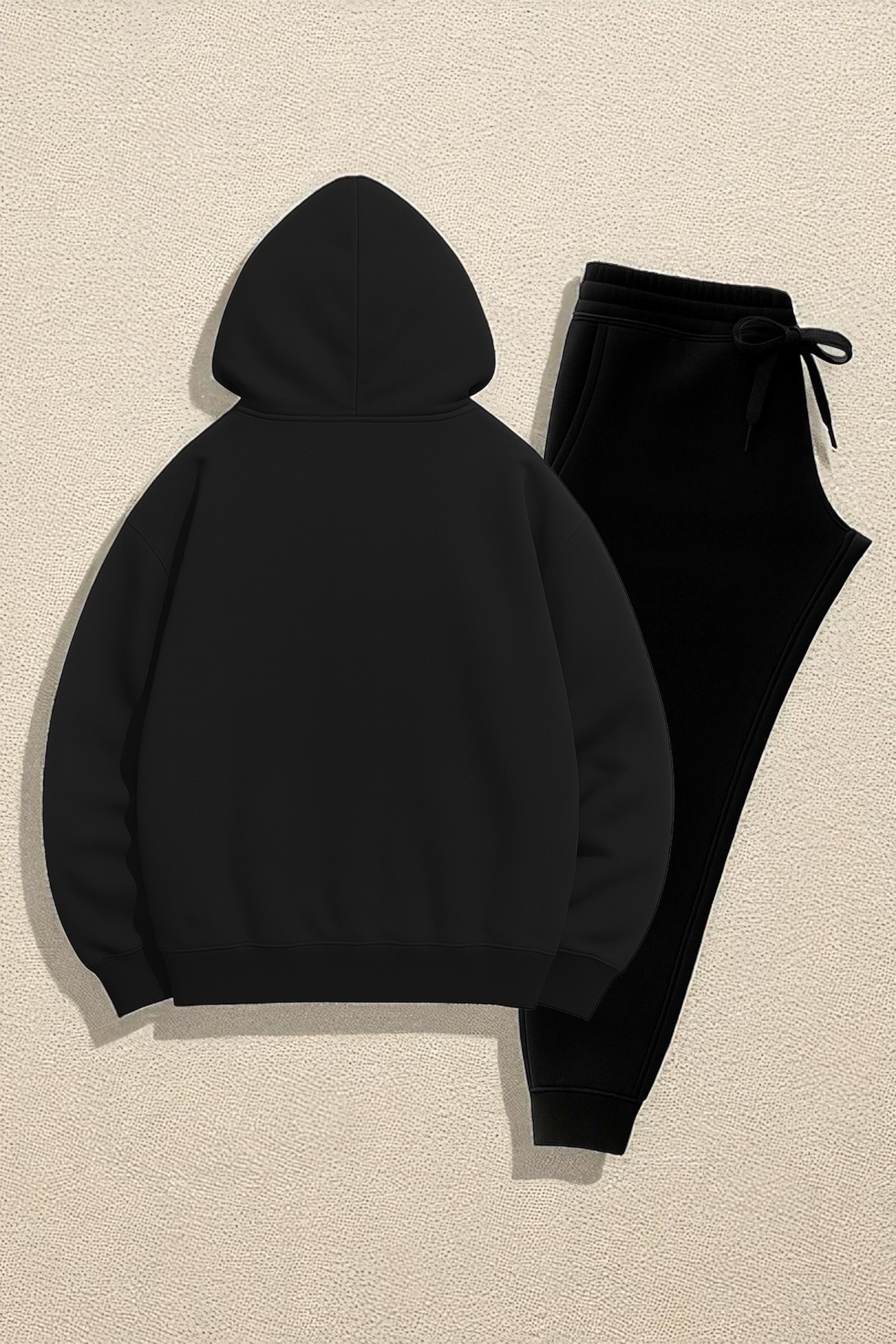 Unisex Enjoy Baskılı Tasarım Oversize Sweatshirt Eşofman Takım