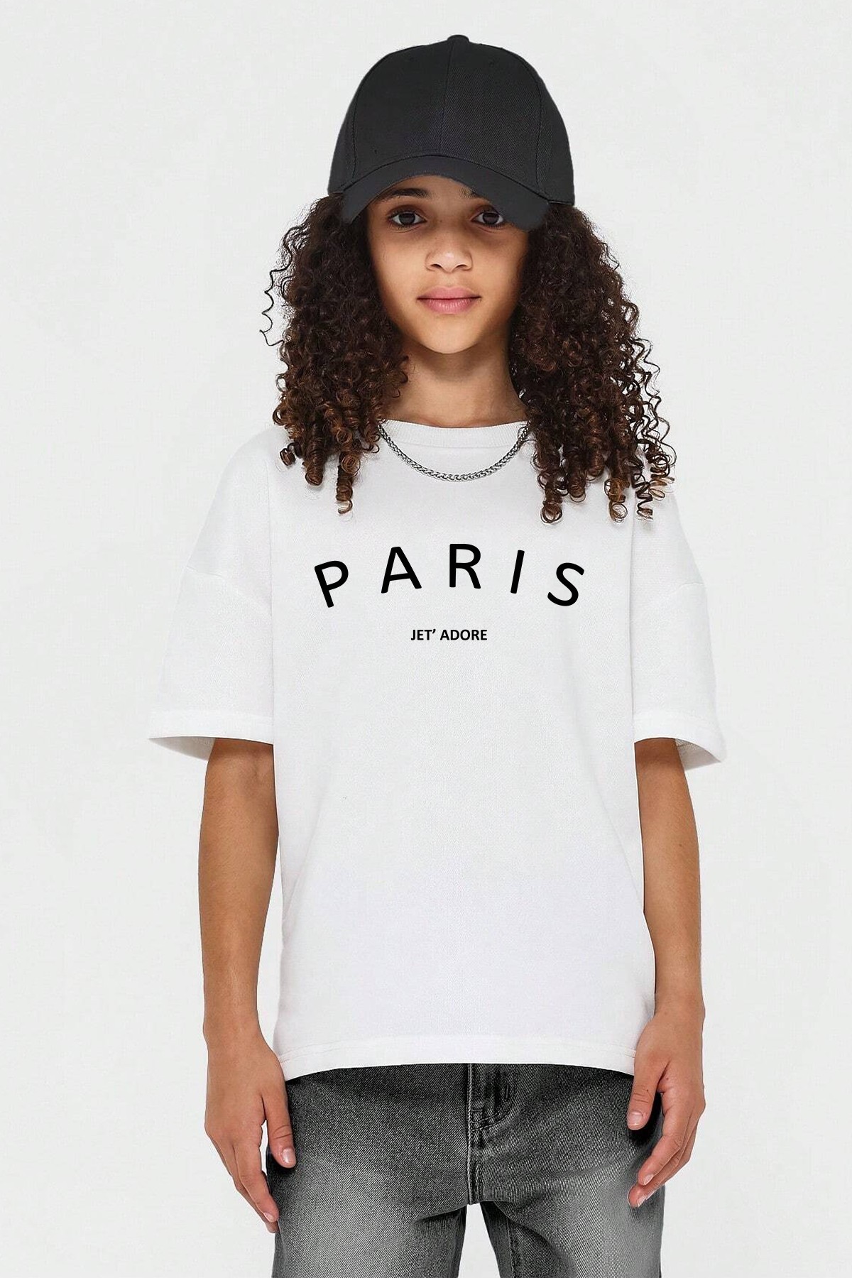 Çocuk Paris Baskılı Pamuklu Tshirt