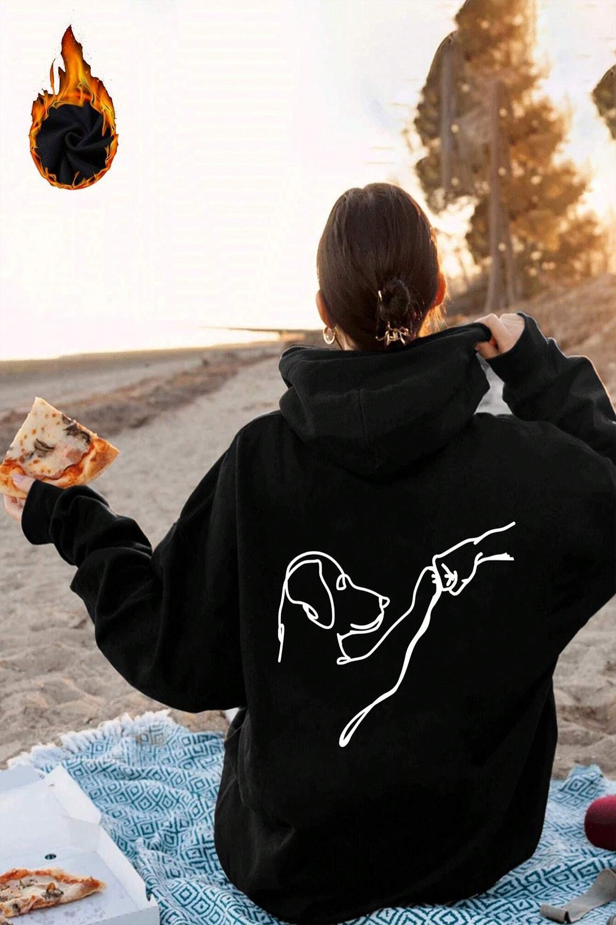 Can Dostum Baskılı Oversize Sweatshirt