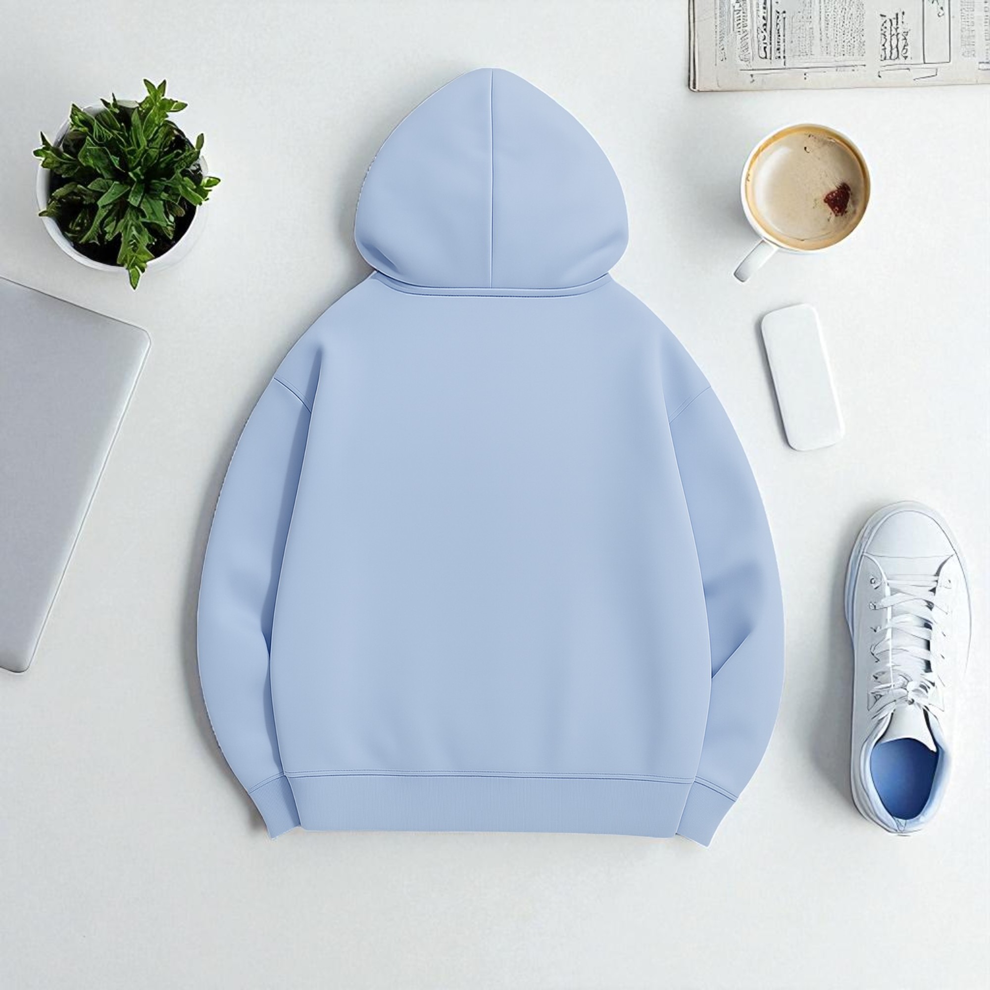 Unisex Sirali Kalp Baskılı Oversize Sweatshirt