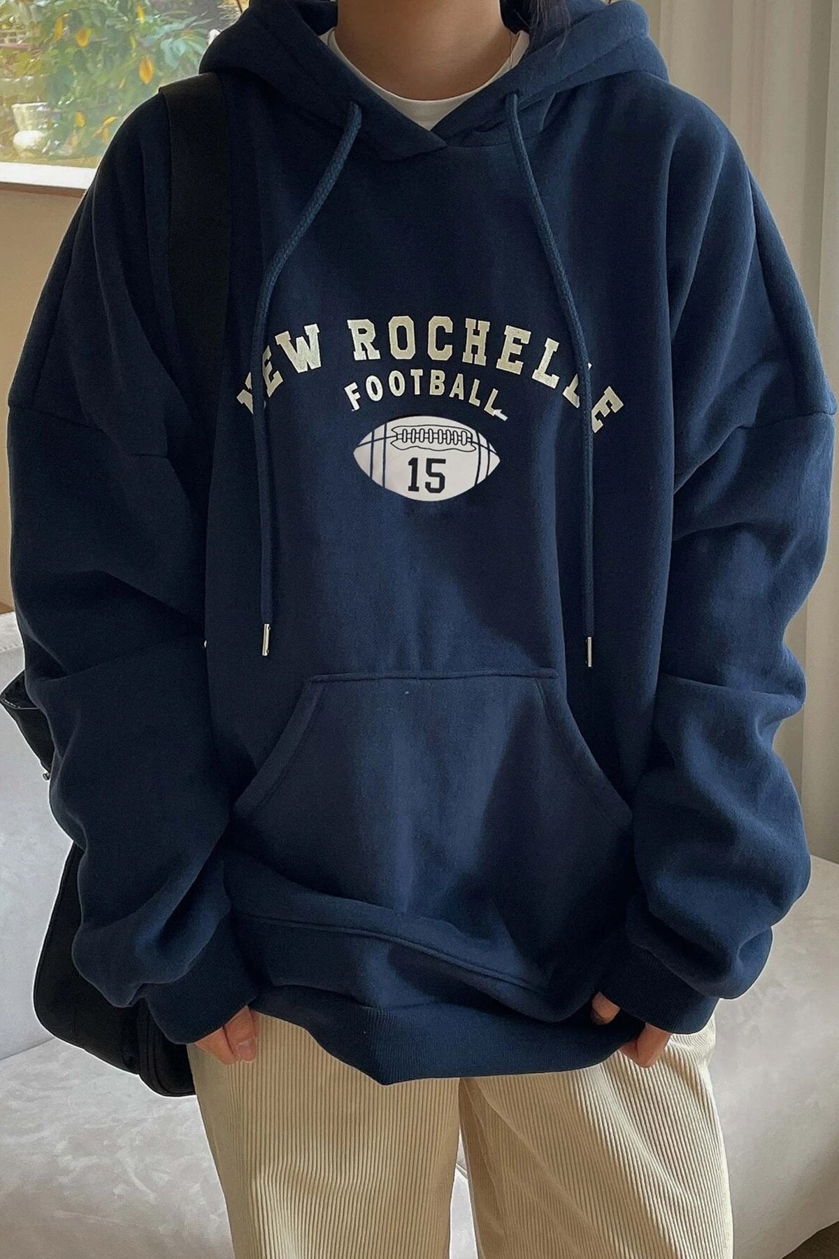 Unisex Football Baskılı Oversize Sweatshirt