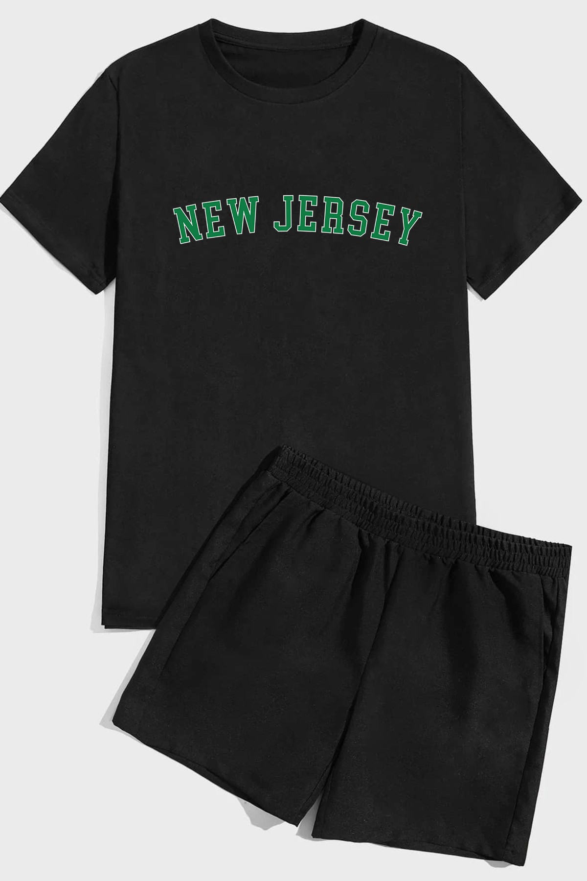 New Jersey Baskı Şort Takım