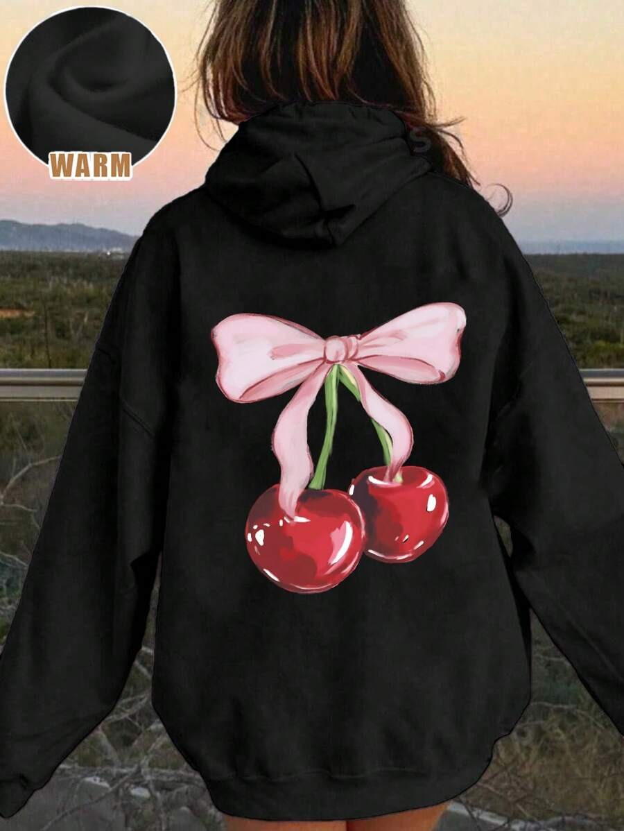 Unisex Kurdele Visne Baskılı Oversize Sweatshirt