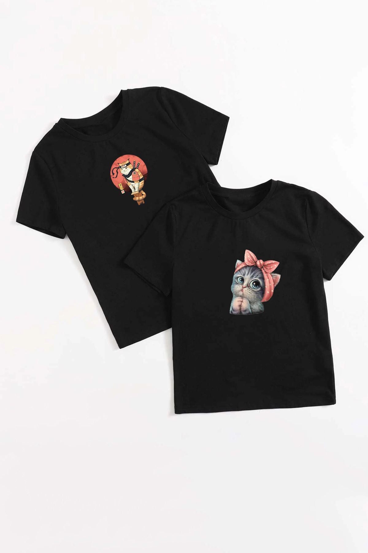 Sevgili Tshirt Çift Kombini Cat