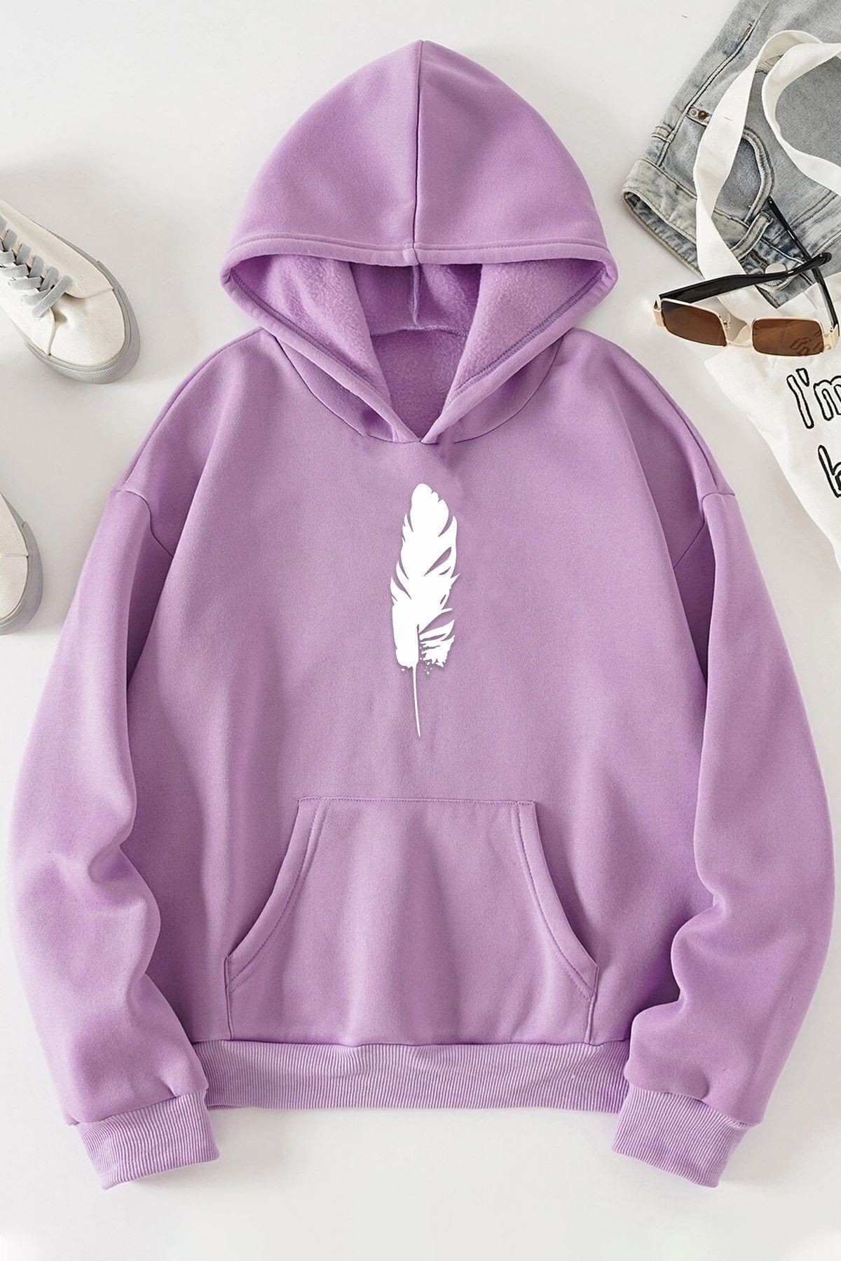 Tüy Baskılı Sweatshirt