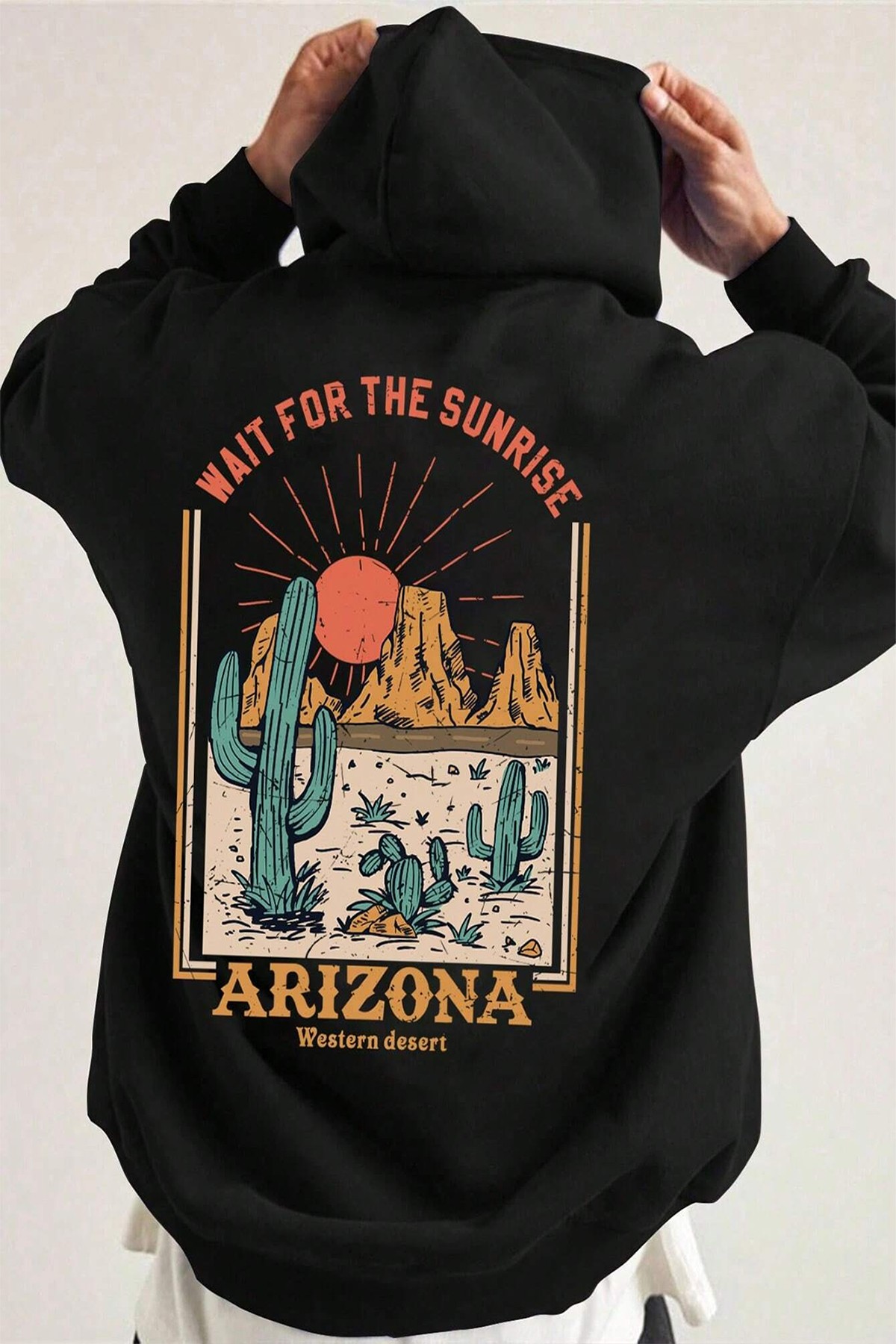 Arizona Baskılı Unisex Oversize Sweatshirt