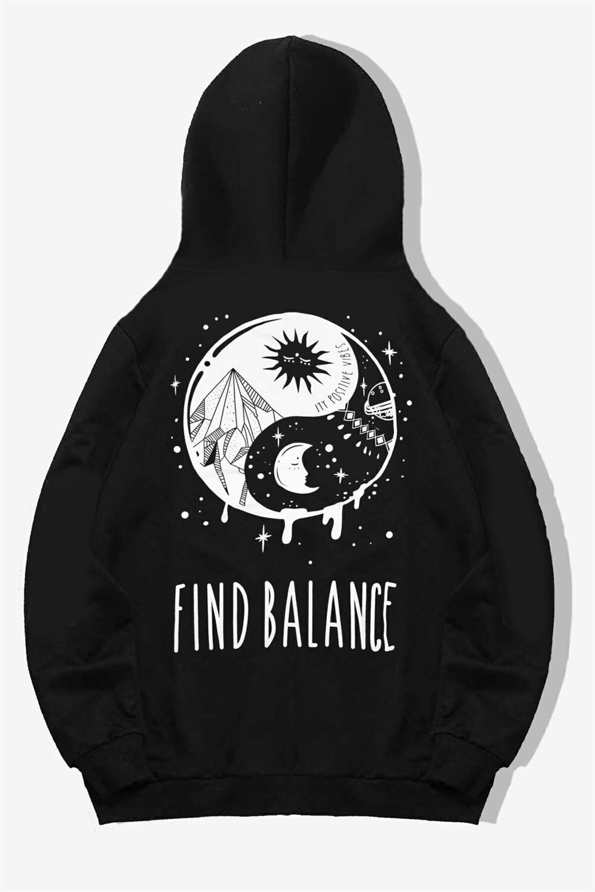 Ying-yang Kapüşonlu Sweatshirt