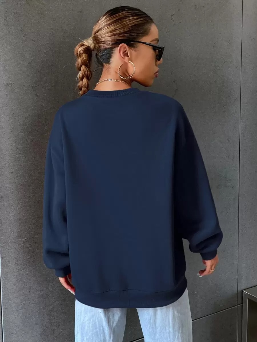 Unisex Fiyonk & Steteskop Tasarım Basklı Bisiklet Sweatshirt