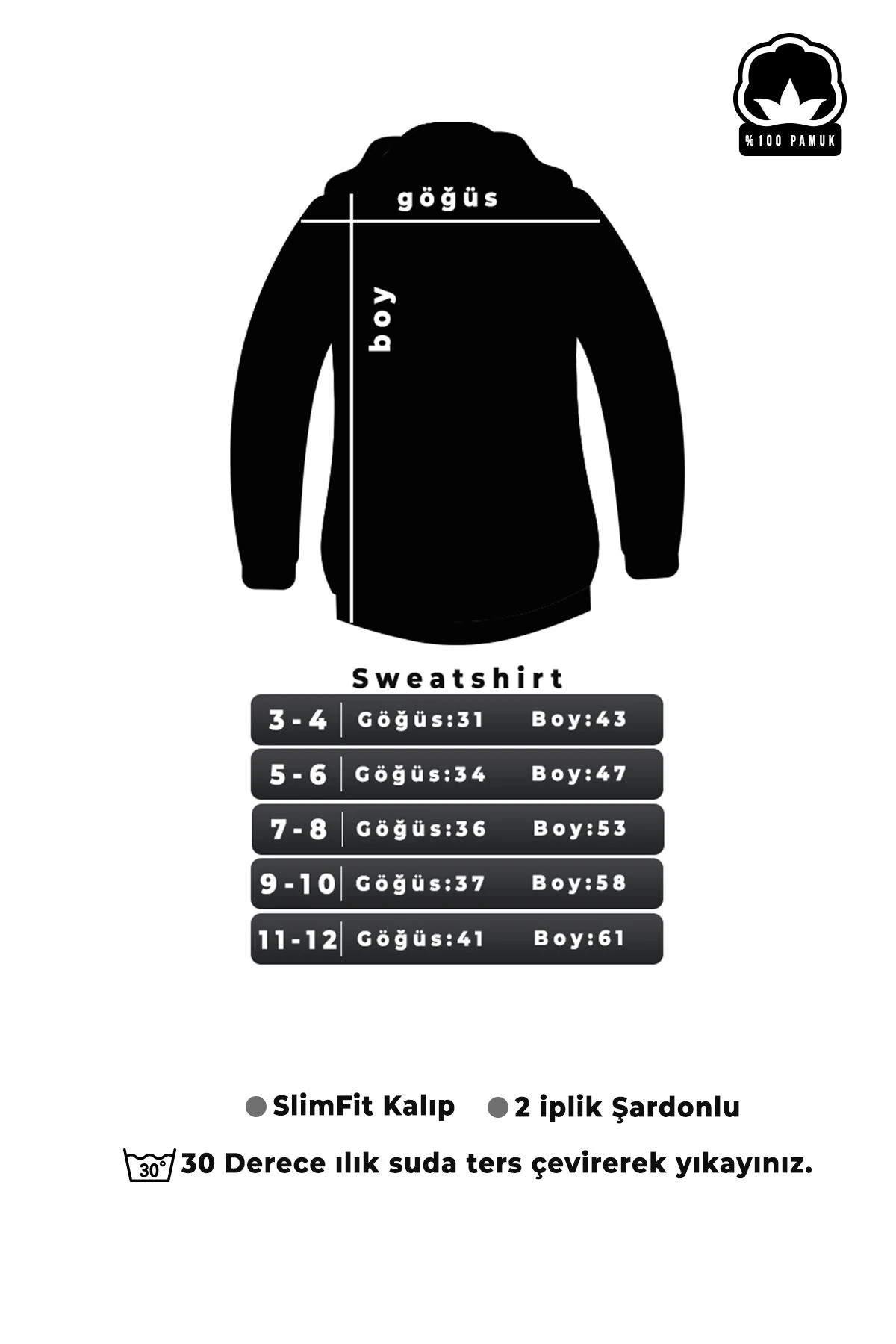 Çocuk Shut Up Baskılı Sweatshirt