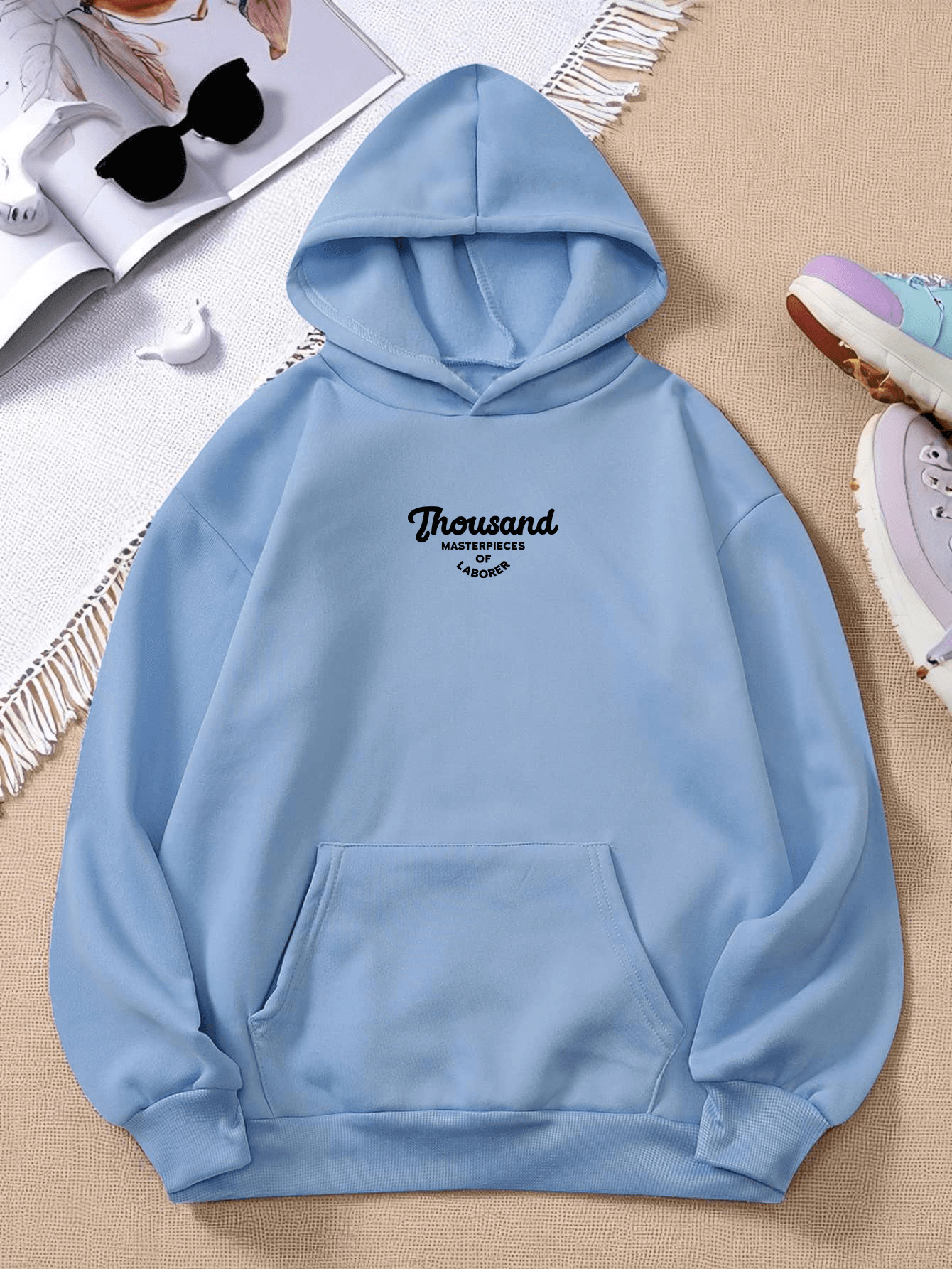 Unisex Thousand Baskılı Oversize Sweatshirt