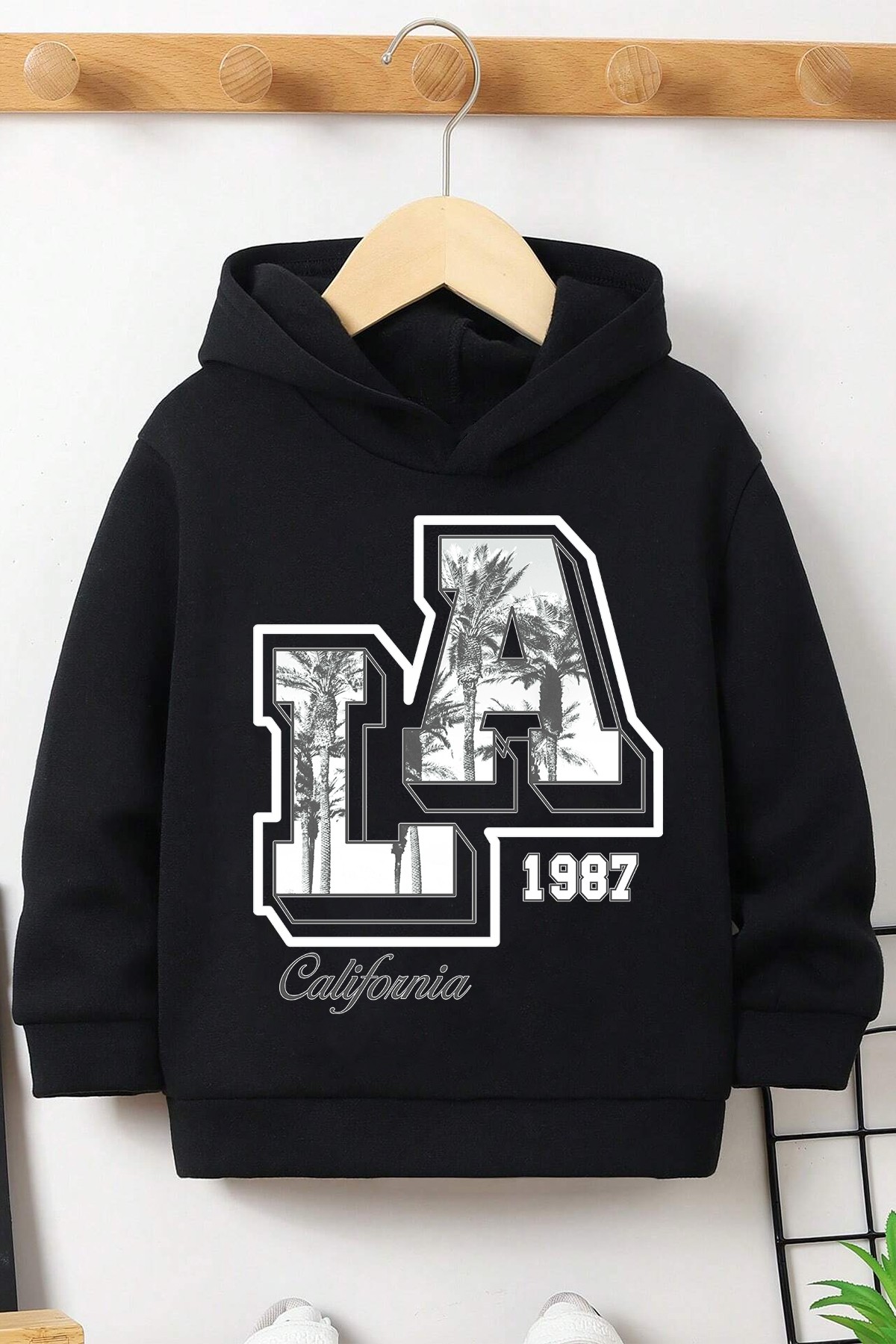 Los Angles Baskılı Erkek - Kız Çocuk Rahat Kalıp Sweatshirt