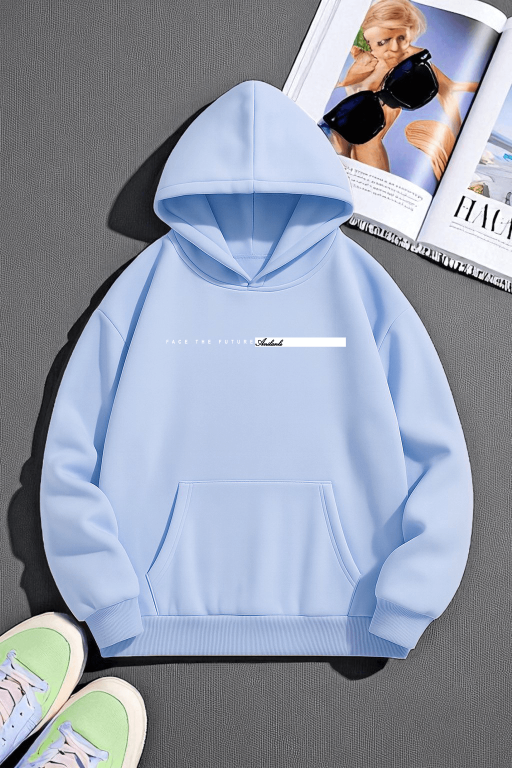 Unisex Future Baskılı Oversize Sweatshirt