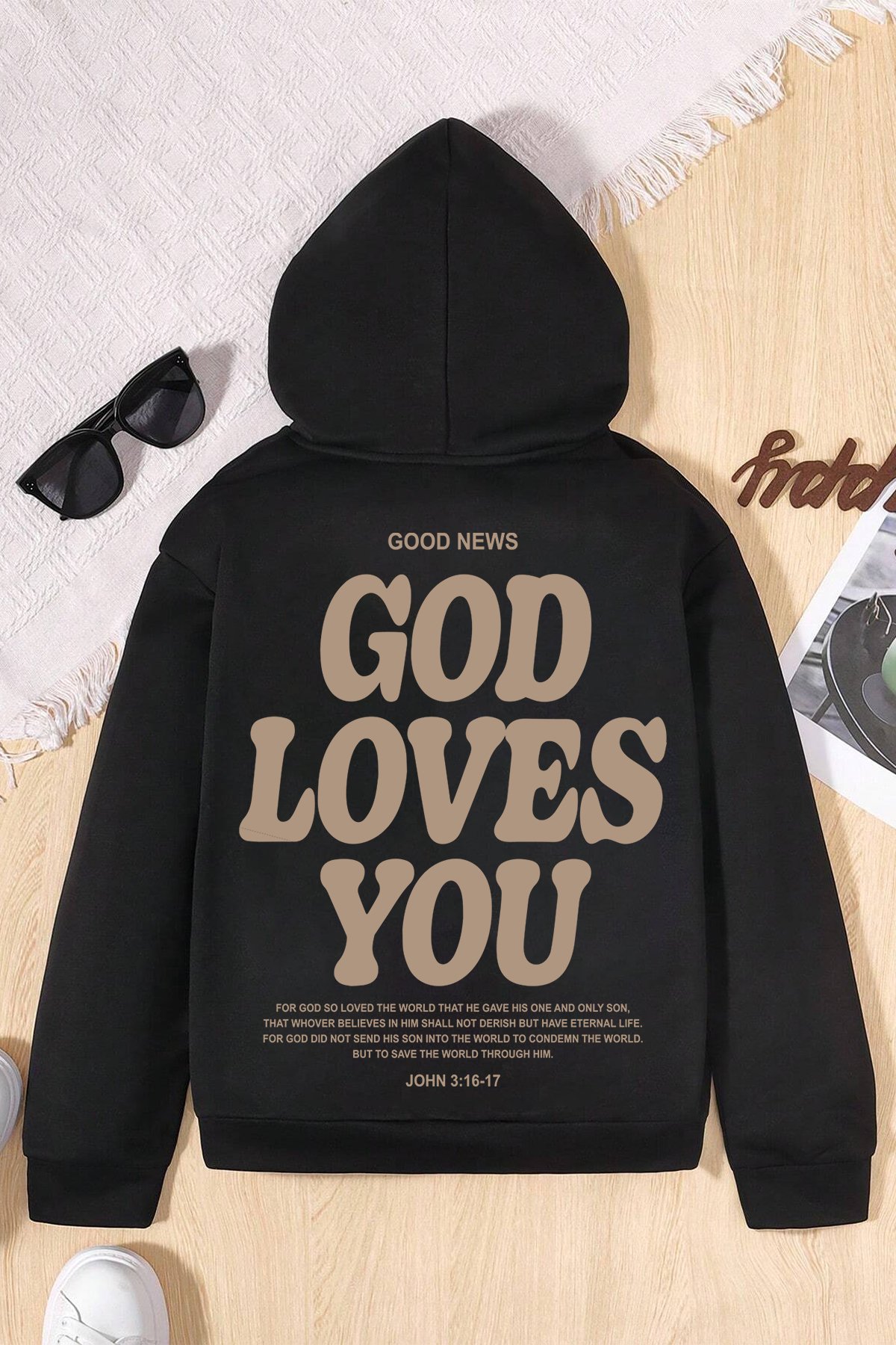 God Loves You Baskılı Erkek - Kız Çocuk Rahat Kalıp Sweatshirt