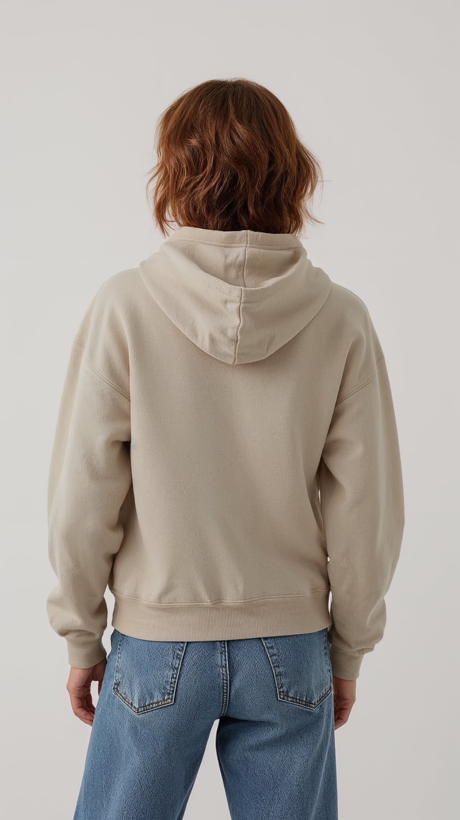 Unisex Jean Desenli Kalp Baskılı Tasarım Oversize Sweatshirt
