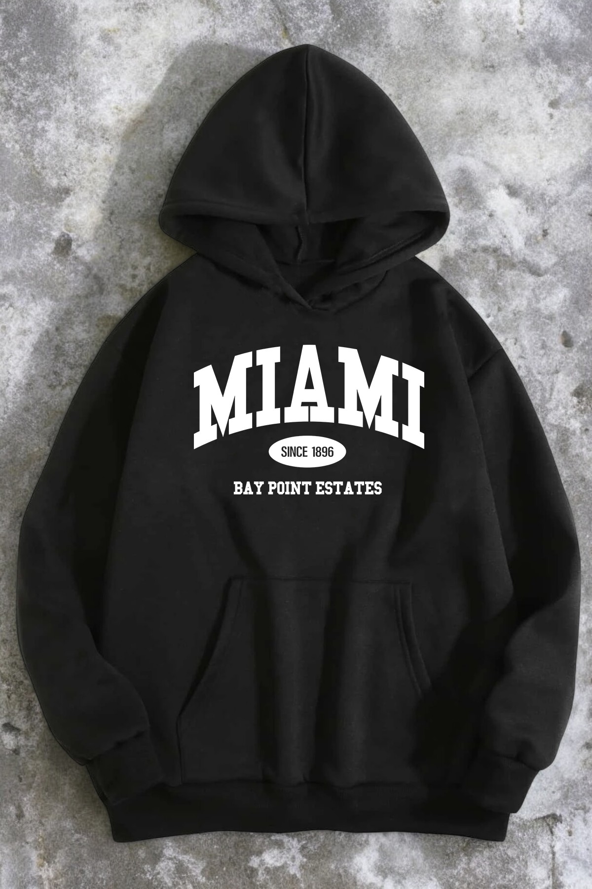 Miami Baskılı Oversize Sweatshirt