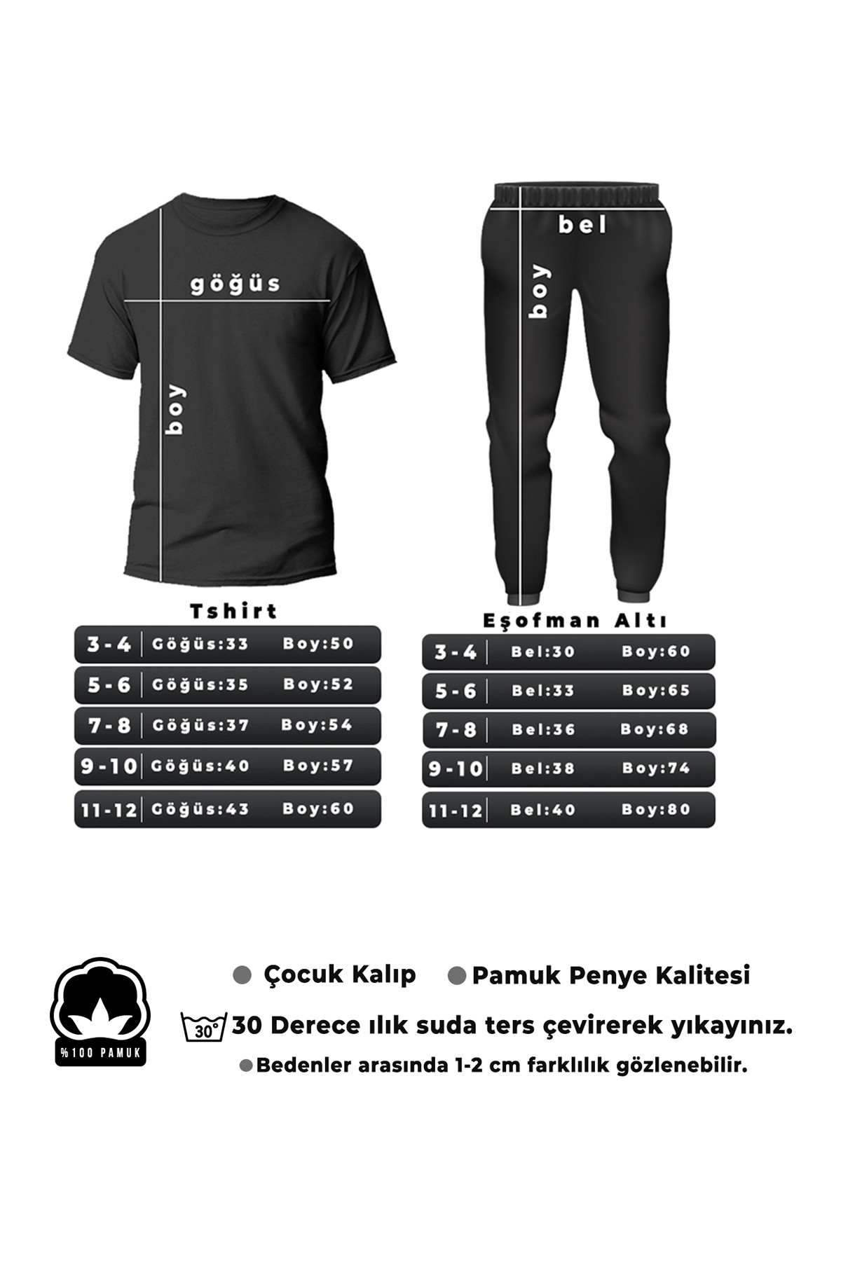 Çocuk YazılıKalp baskılı Pamuklu Tshirt