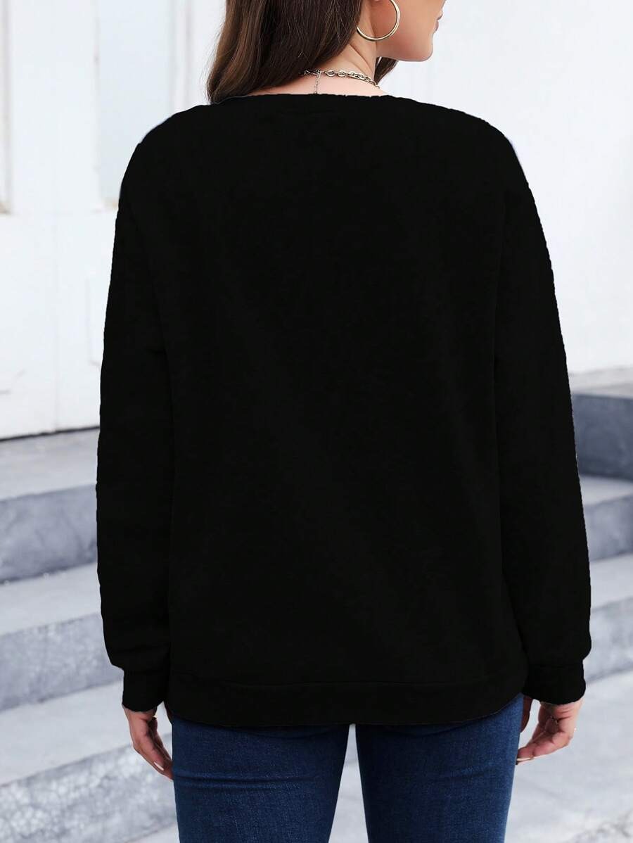 Unisex Deniz Kabukları Tasarım Basklı Bİsiklet Yaka Sweatshirt