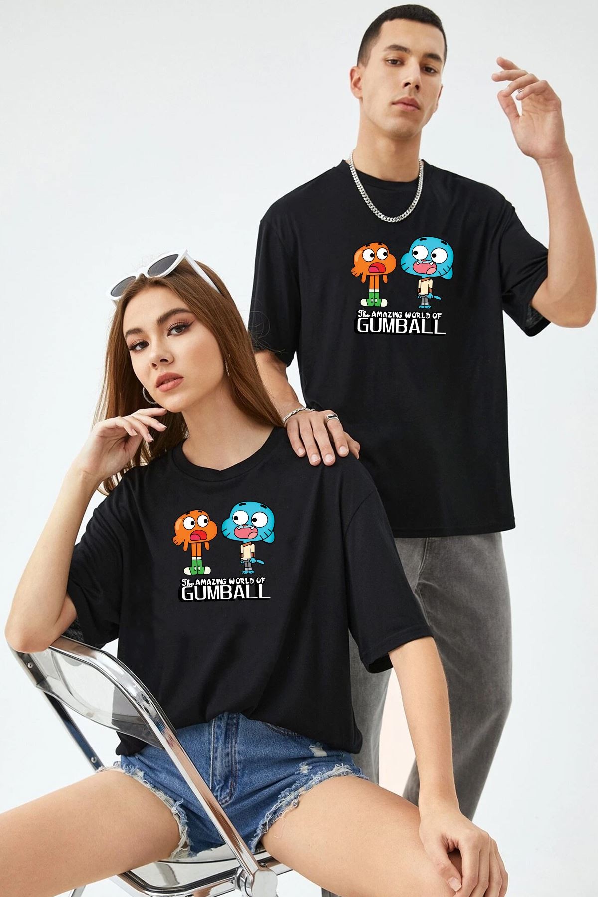 Sevgili Tshirt Çift Kombini Gumball