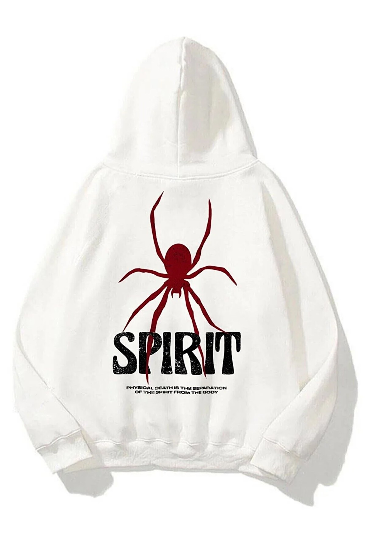 Unisex Spirit Örümcek Sırt Baskılı Oversize Sweatshirt