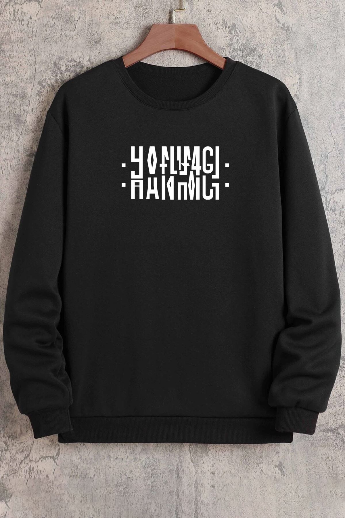 Unisex Hanımcı Bisiklet Yaka Sweatshirt