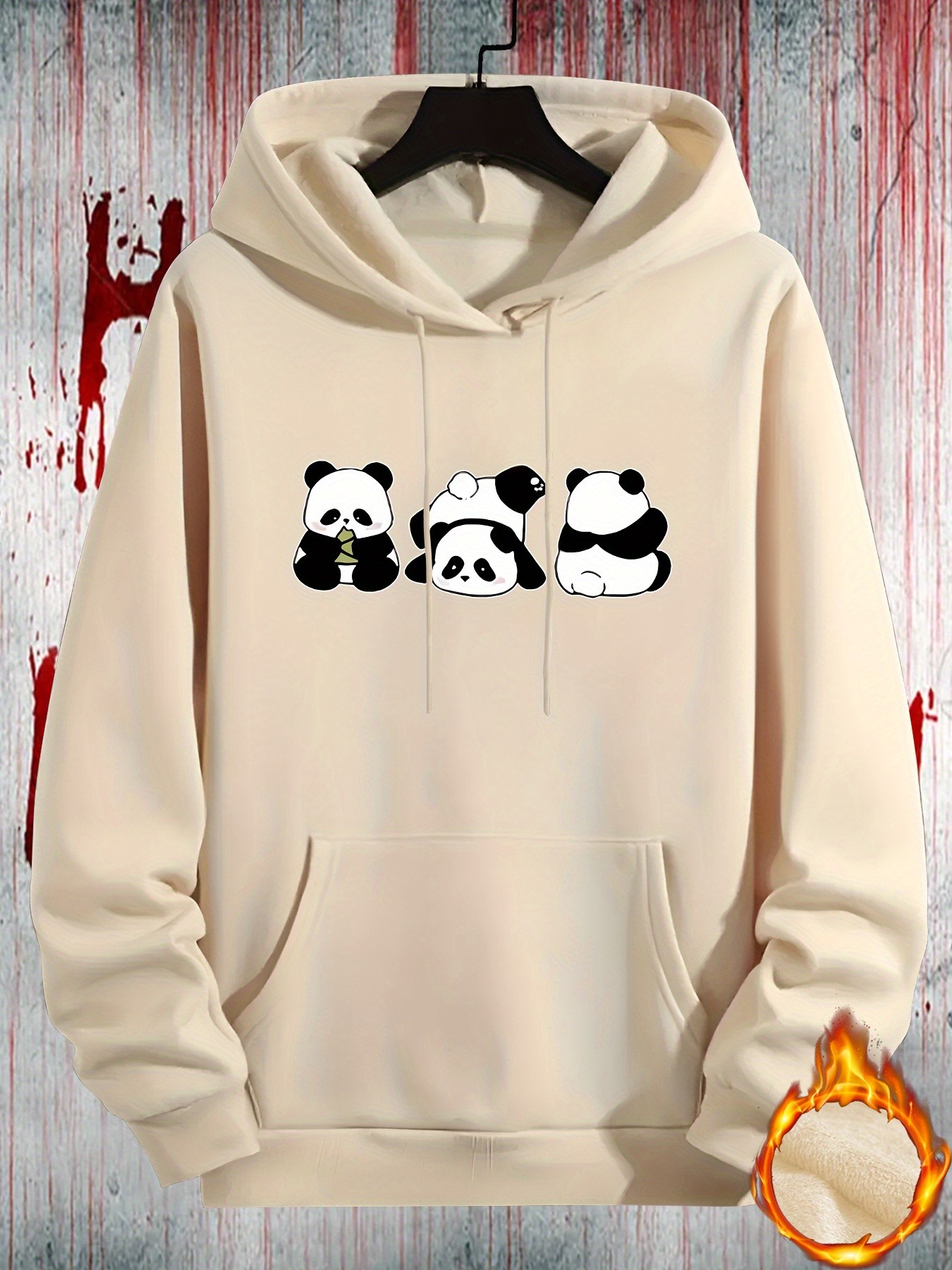 Unisex Sevimli Pandalar Baskılı Oversize Sweatshirt