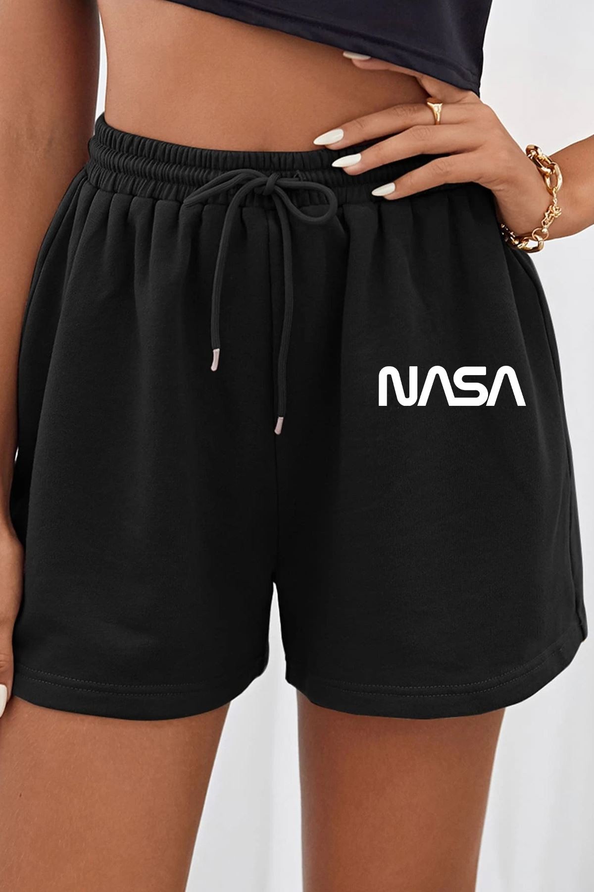 Tasarım Baskılı Pamuk Unisex Penye Short