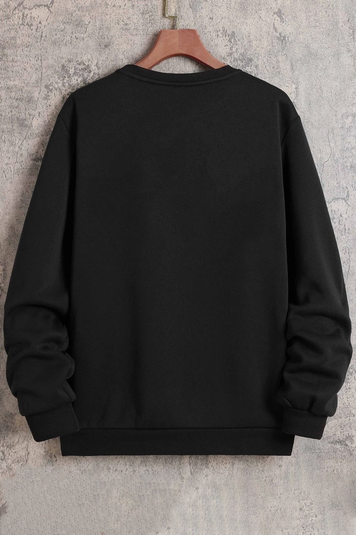 Unisex Bisiklet Yaka Sweatshirt