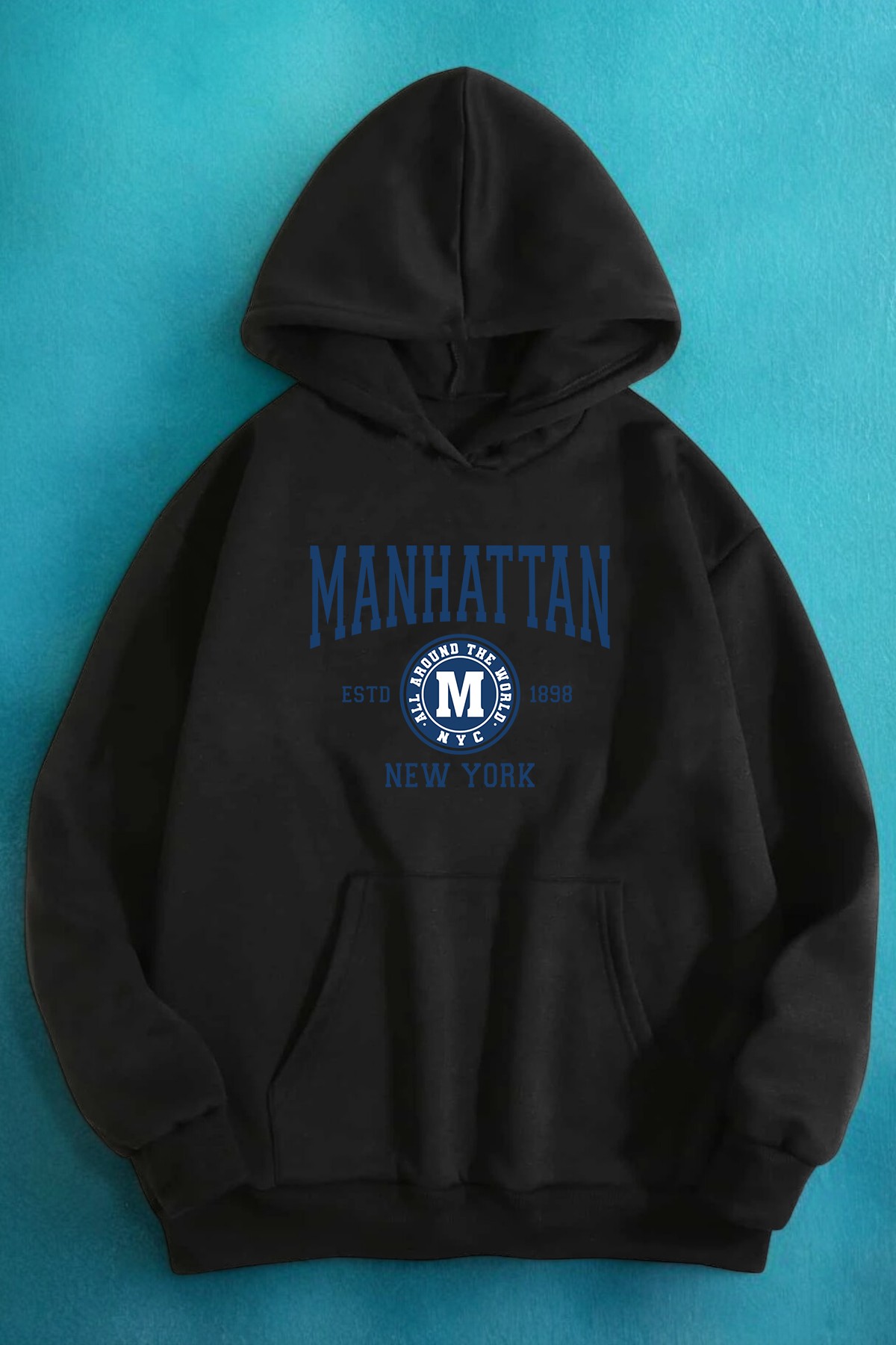 Manhattan Baskılı Oversize Sweatshirt