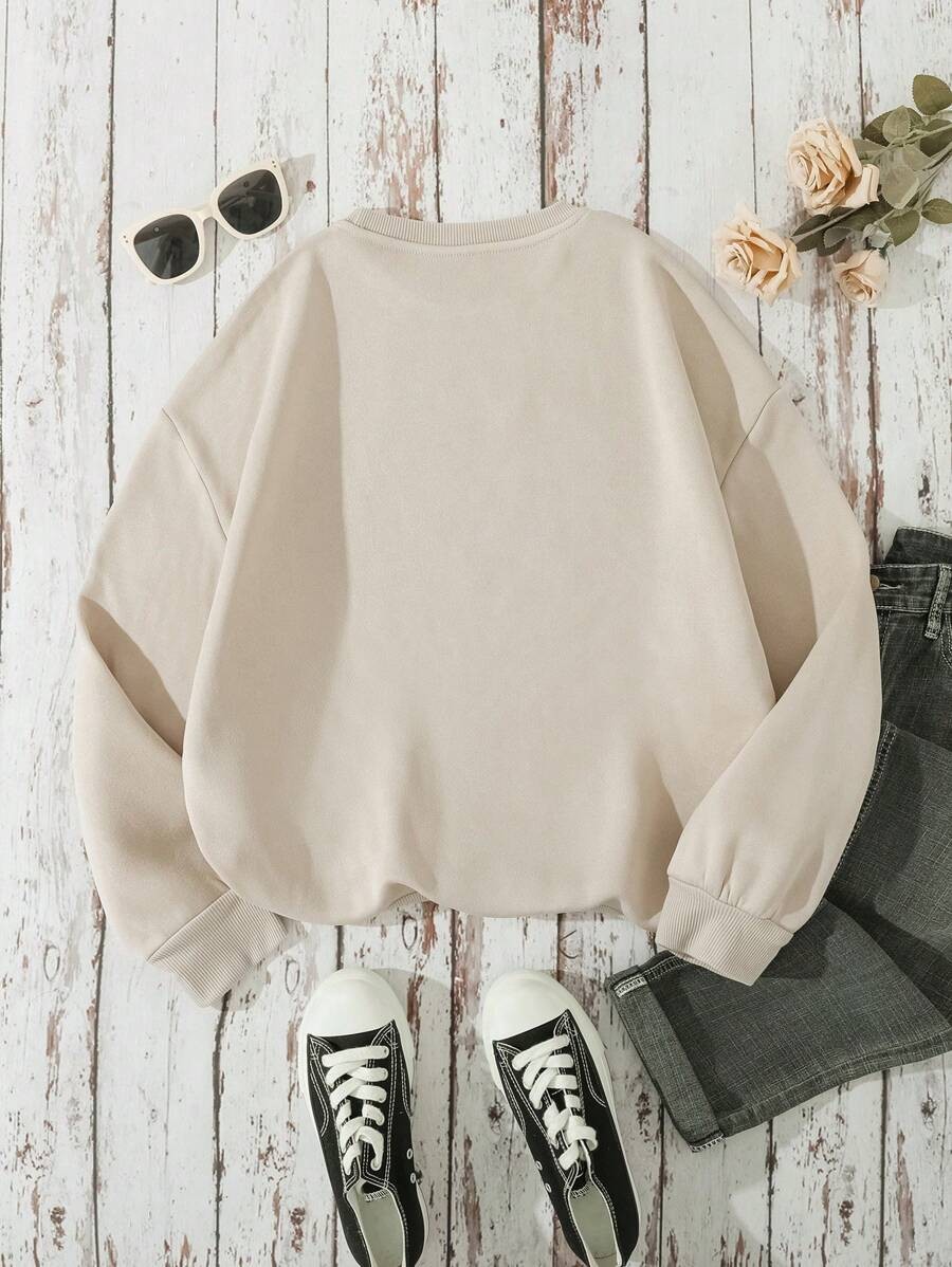 Unisex Ars Longa Vita Brevis Baskılı Oversize Sıfır Yaka