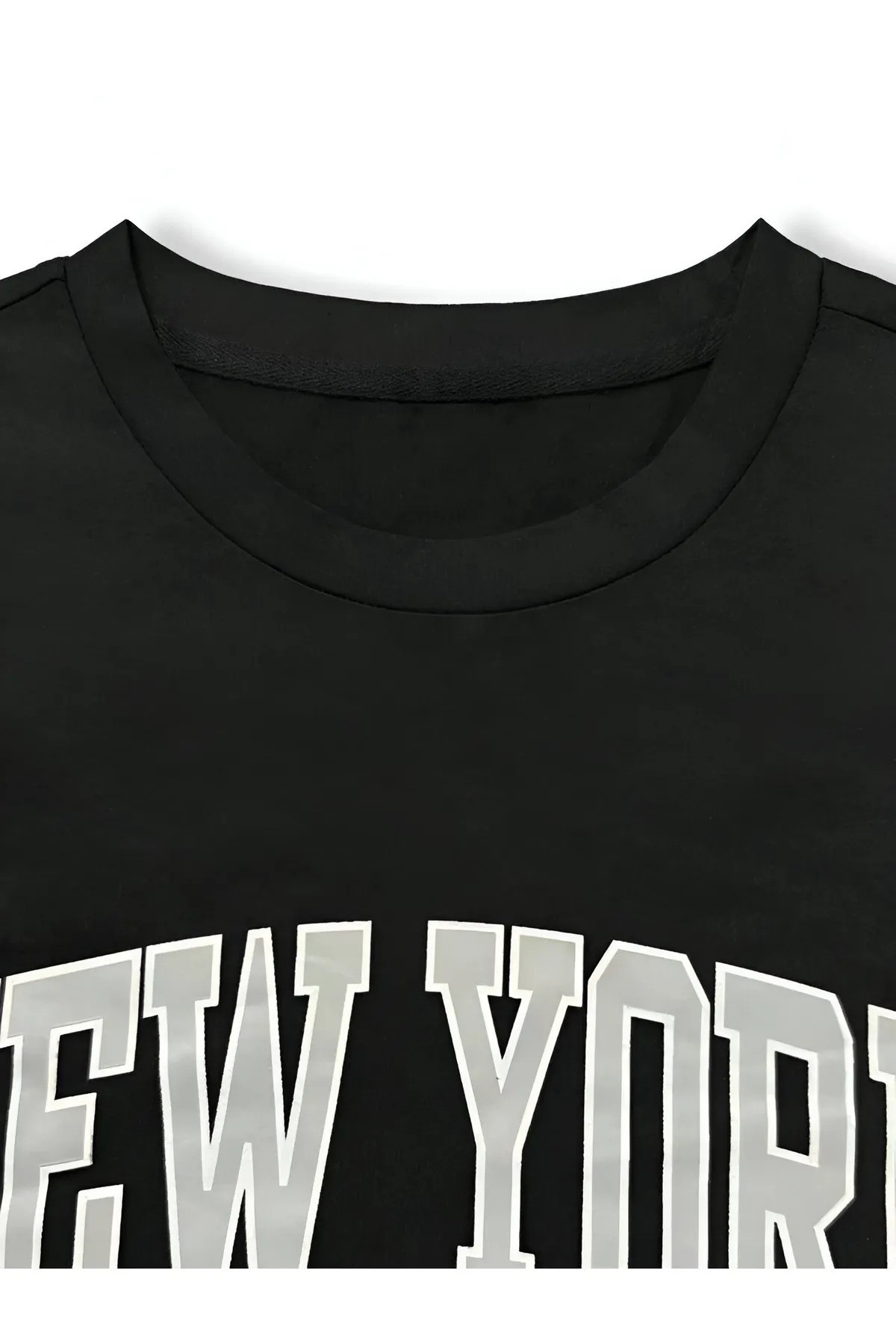 Unisex New York U.S.A Tasarım Basklı Tshirt Şort Takımı