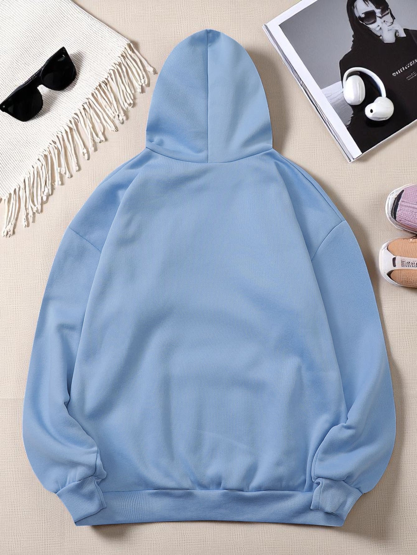 Unisex Born To Read Baskılı Oversize Sweatshirt