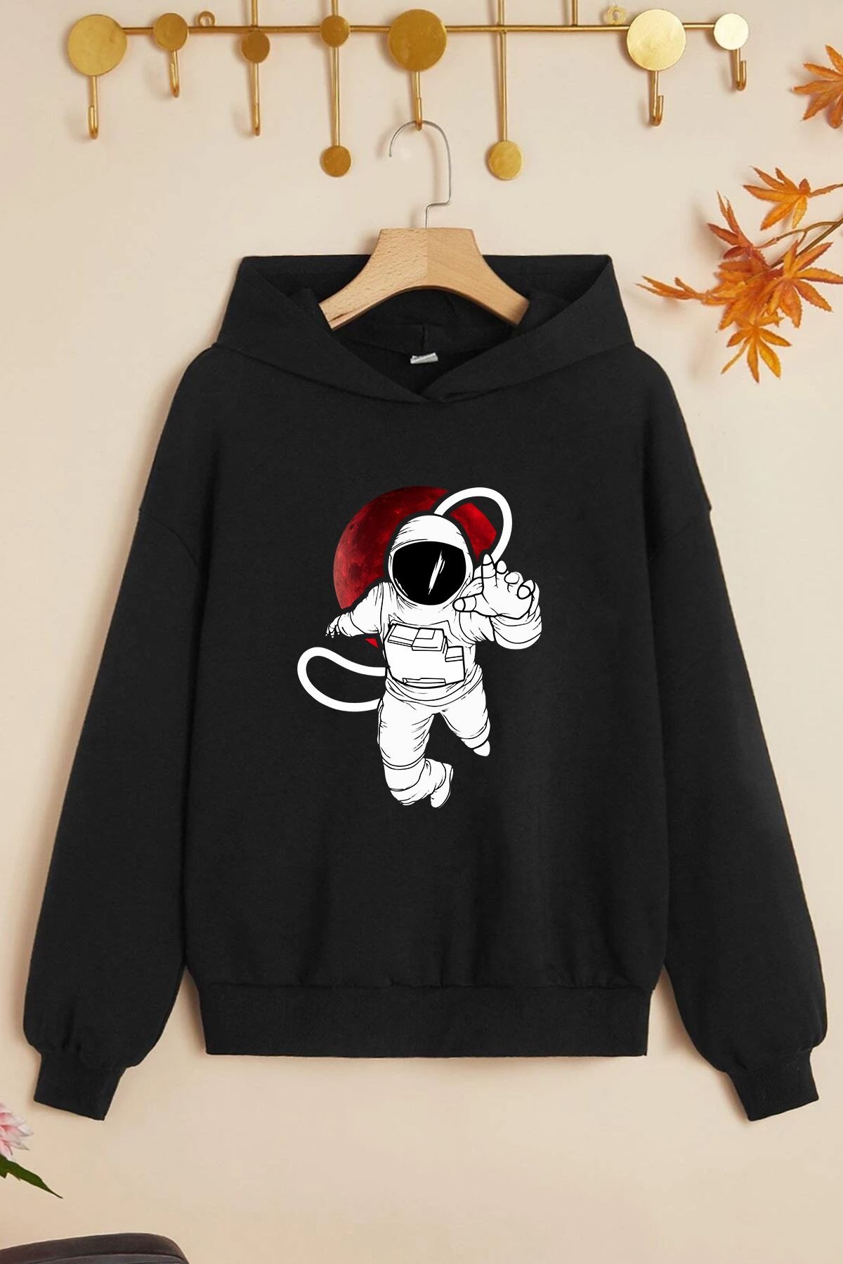 Çocuk Astronot Baskılı Sweatshirt