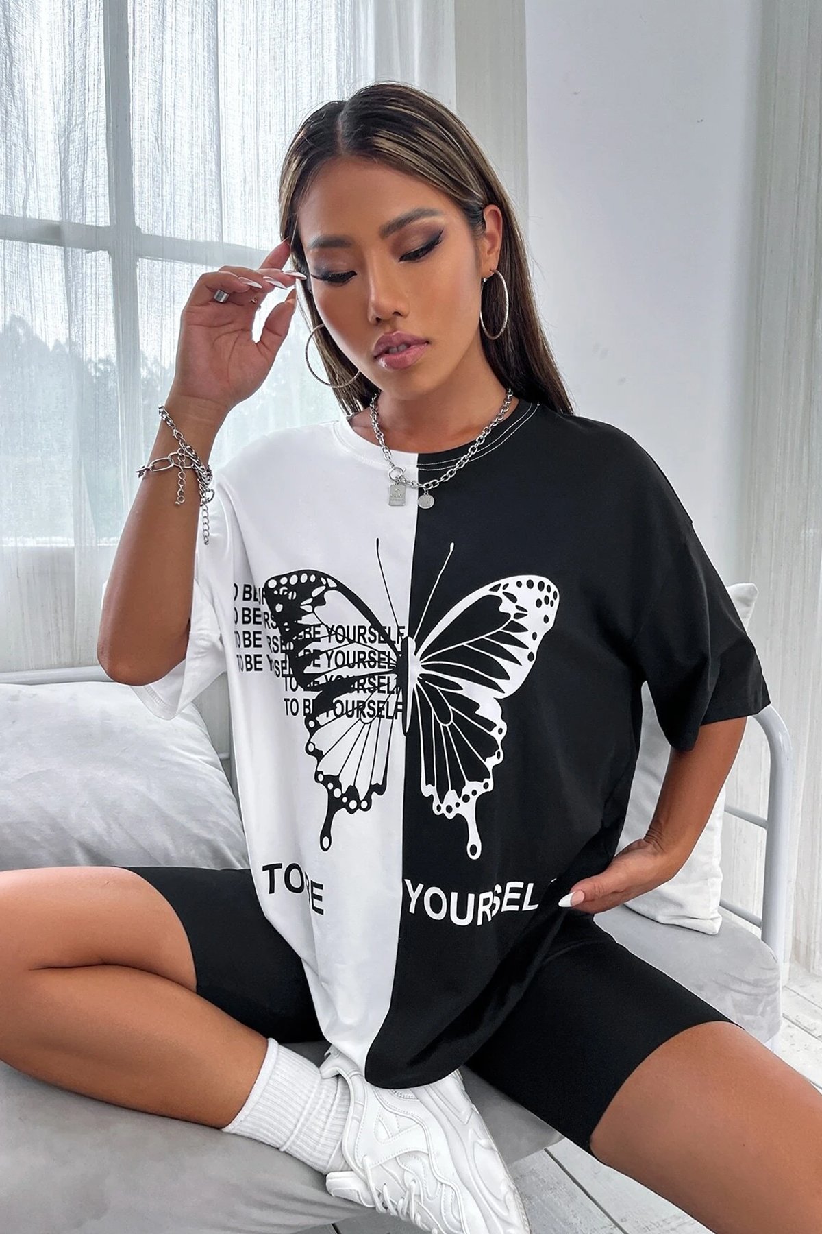 Unisex To Be Yourself Baskılı Tasarım Tshirt