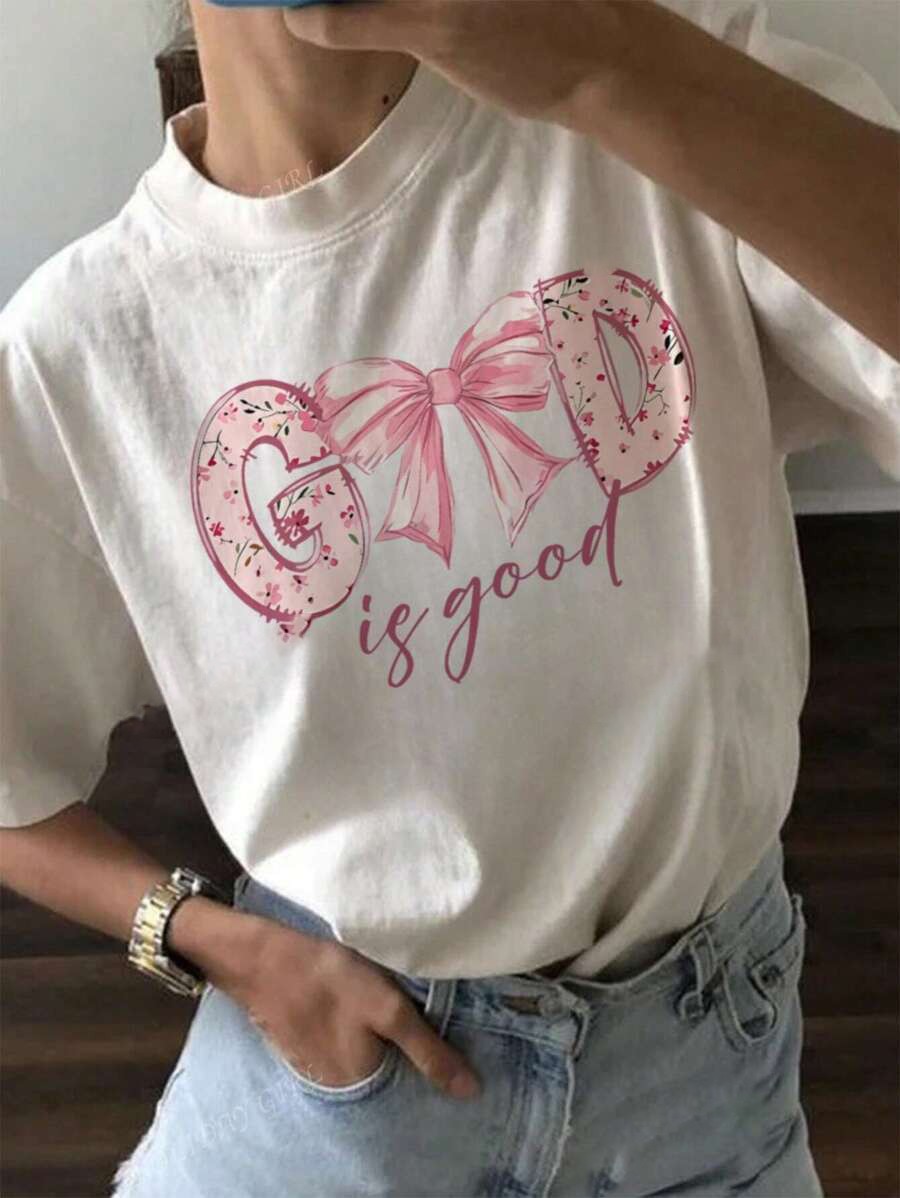 Unisex God is Good Tasarım Basklı Tshirt