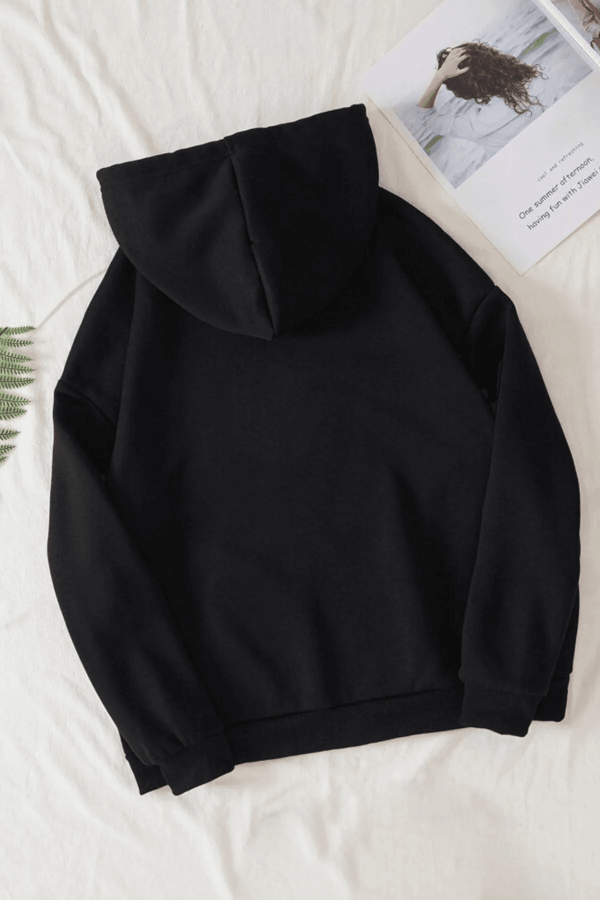 Paris Baskılı Pamuklu Oversize Sweatshirt