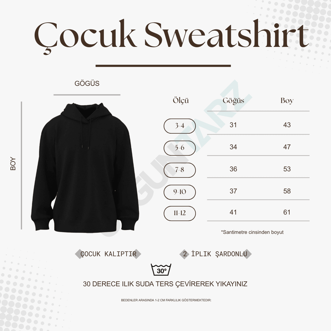 Eternal Light Baskılı Oversize Çocuk Sweatshirt