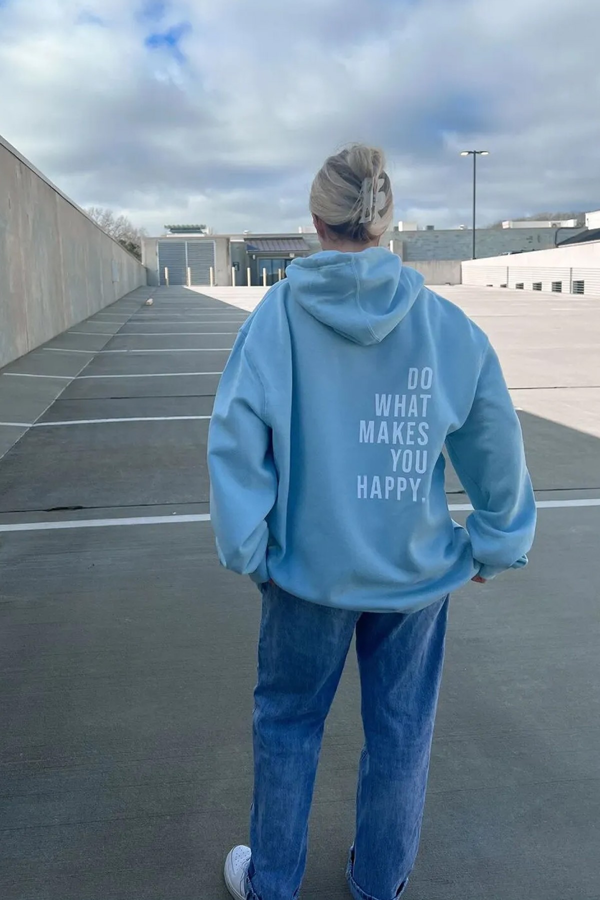Do What Baskılı Oversize Sweatshirt