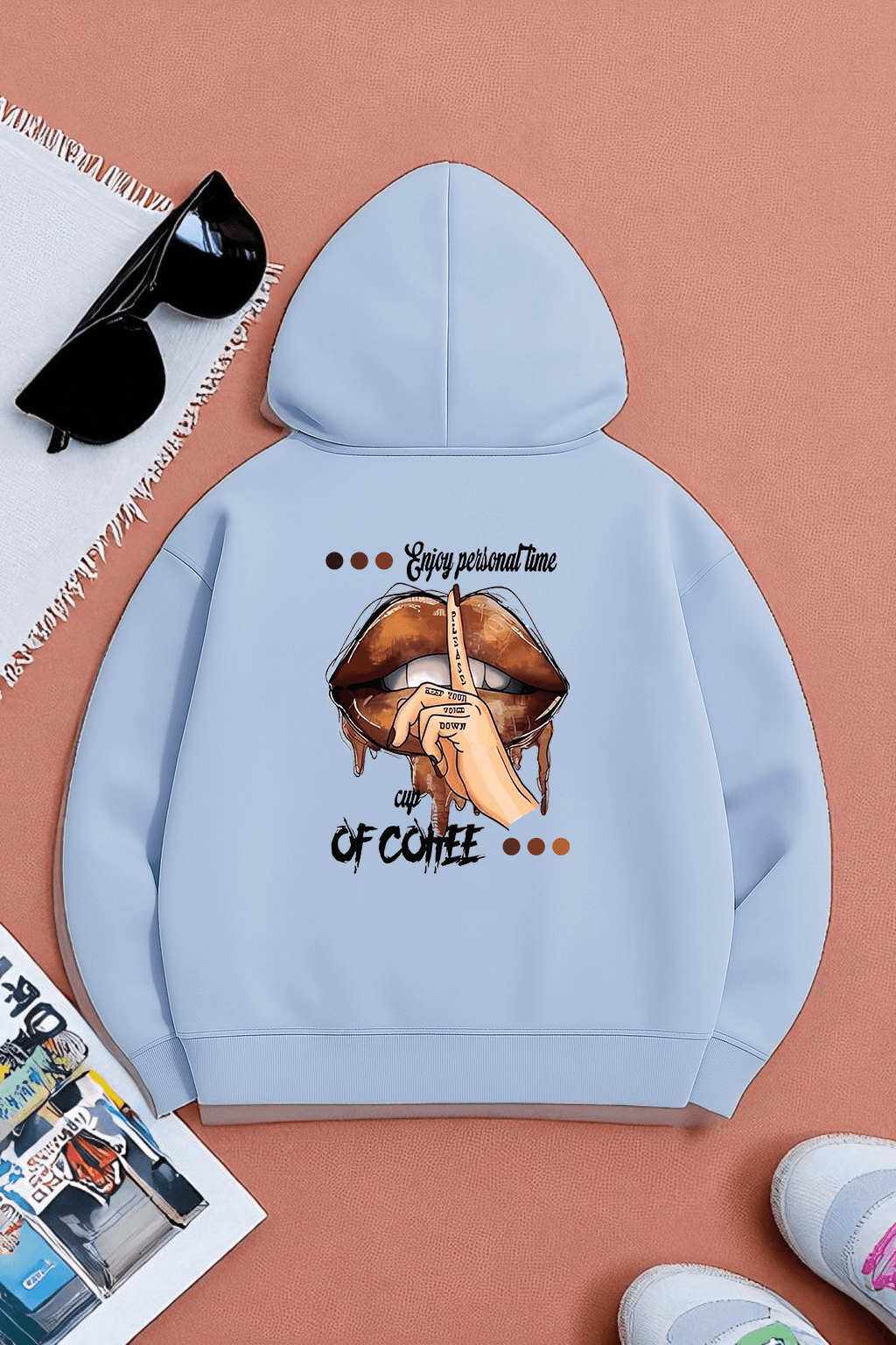 Enjoy Personel Time Baskılı Oversize Sweatshirt