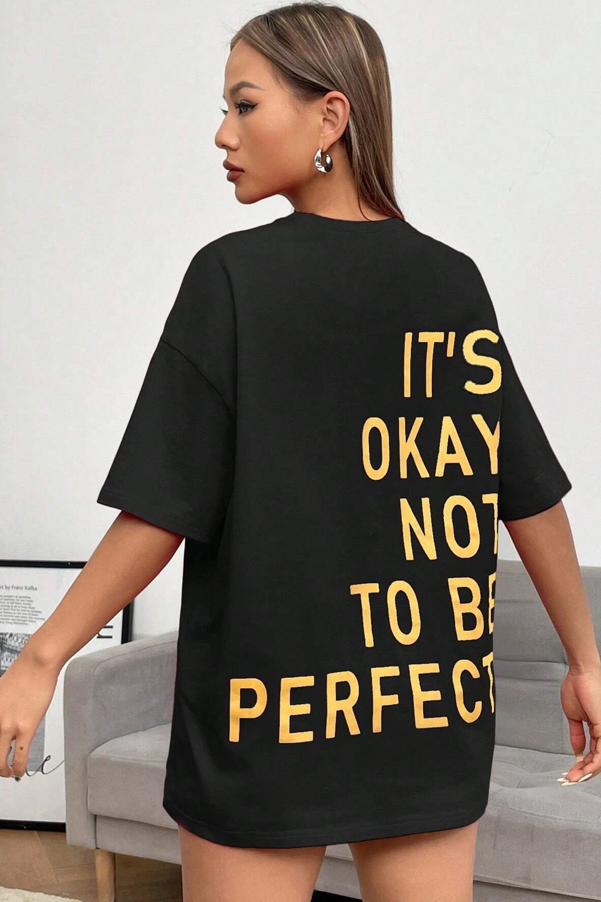 Unisex It's Okay Baskılı Tasarım Tshirt