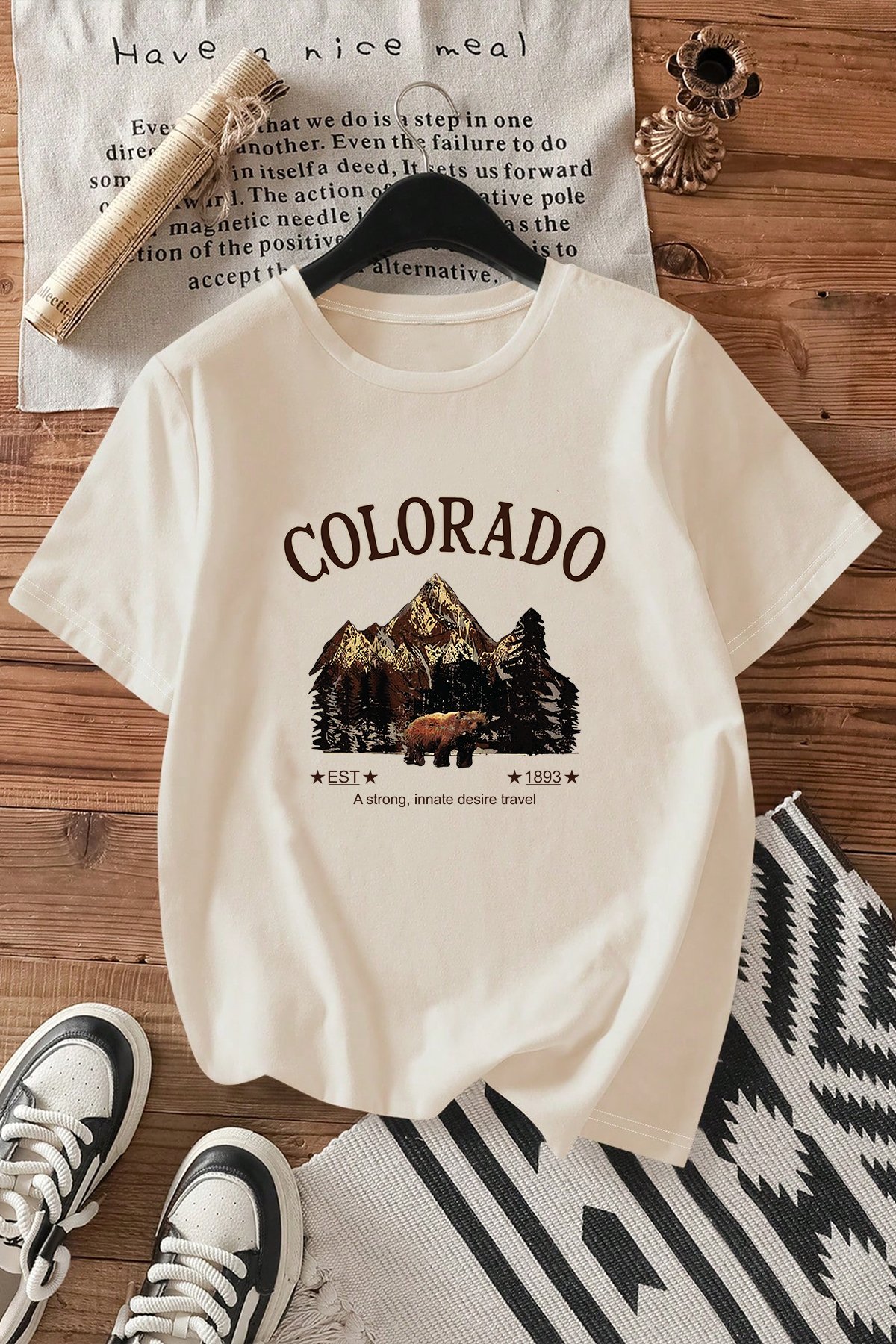 Colorado Baskılı Unisex Oversize Tshirt