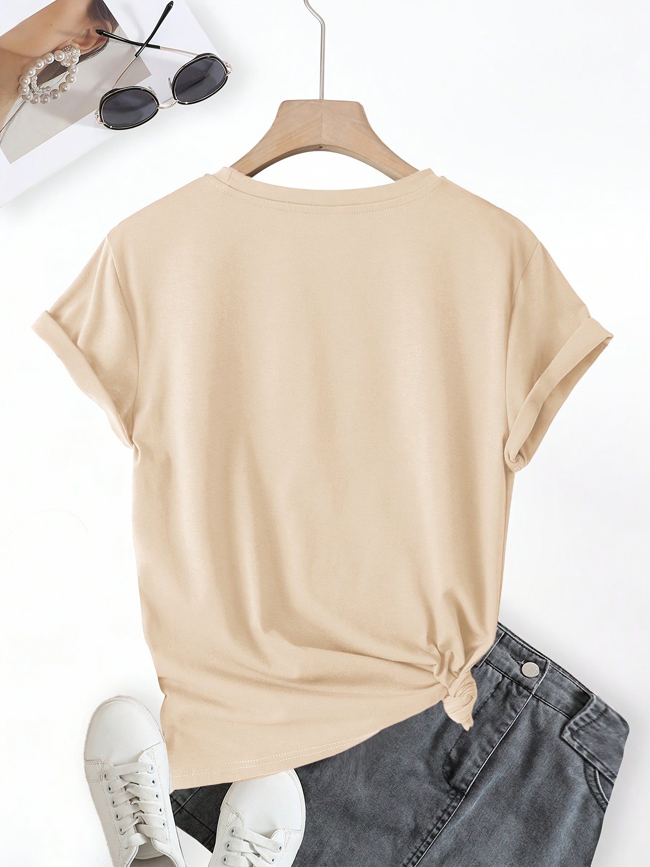 Unisex Leopar Kelebekli Kalp Tasarım Basklı Tshirt