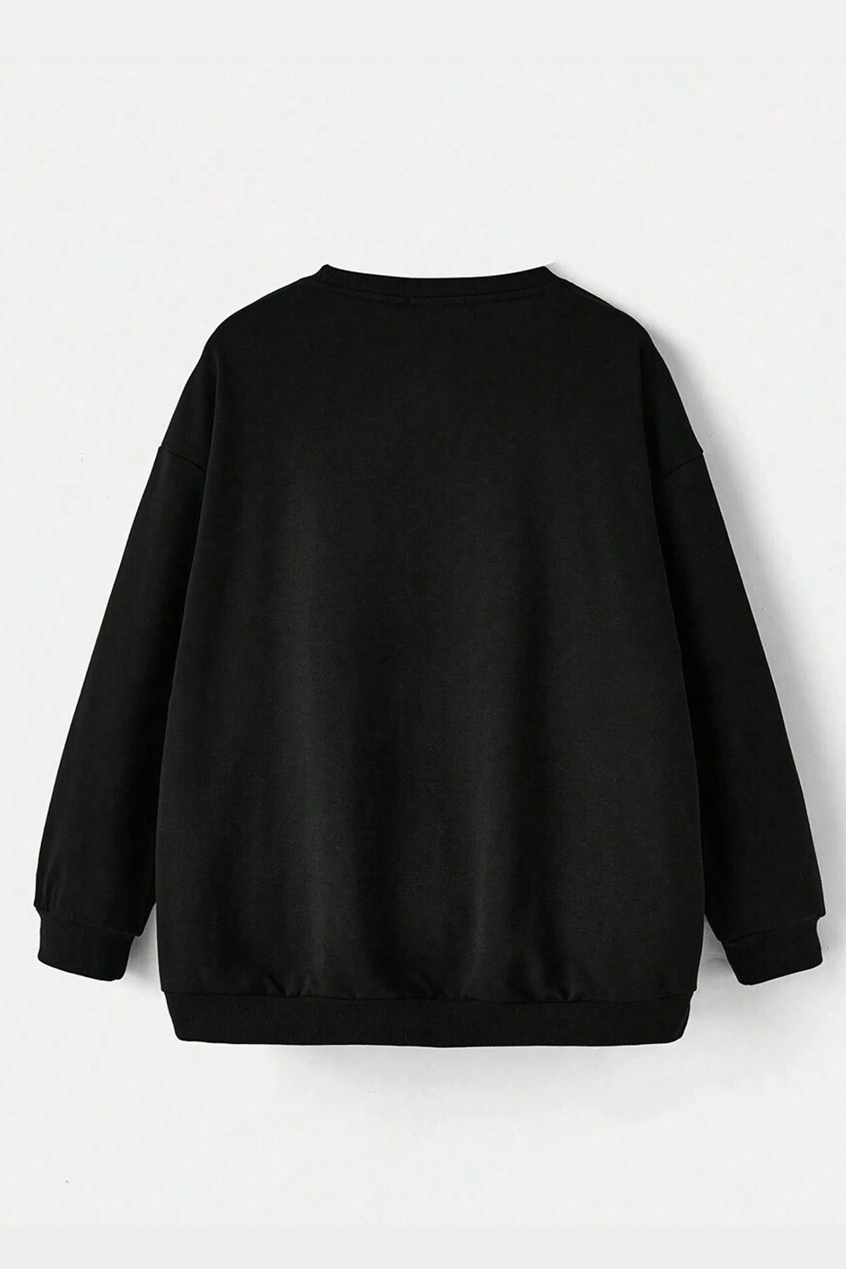 Yaramaz Kedi Baskılı Oversize Sweatshirt