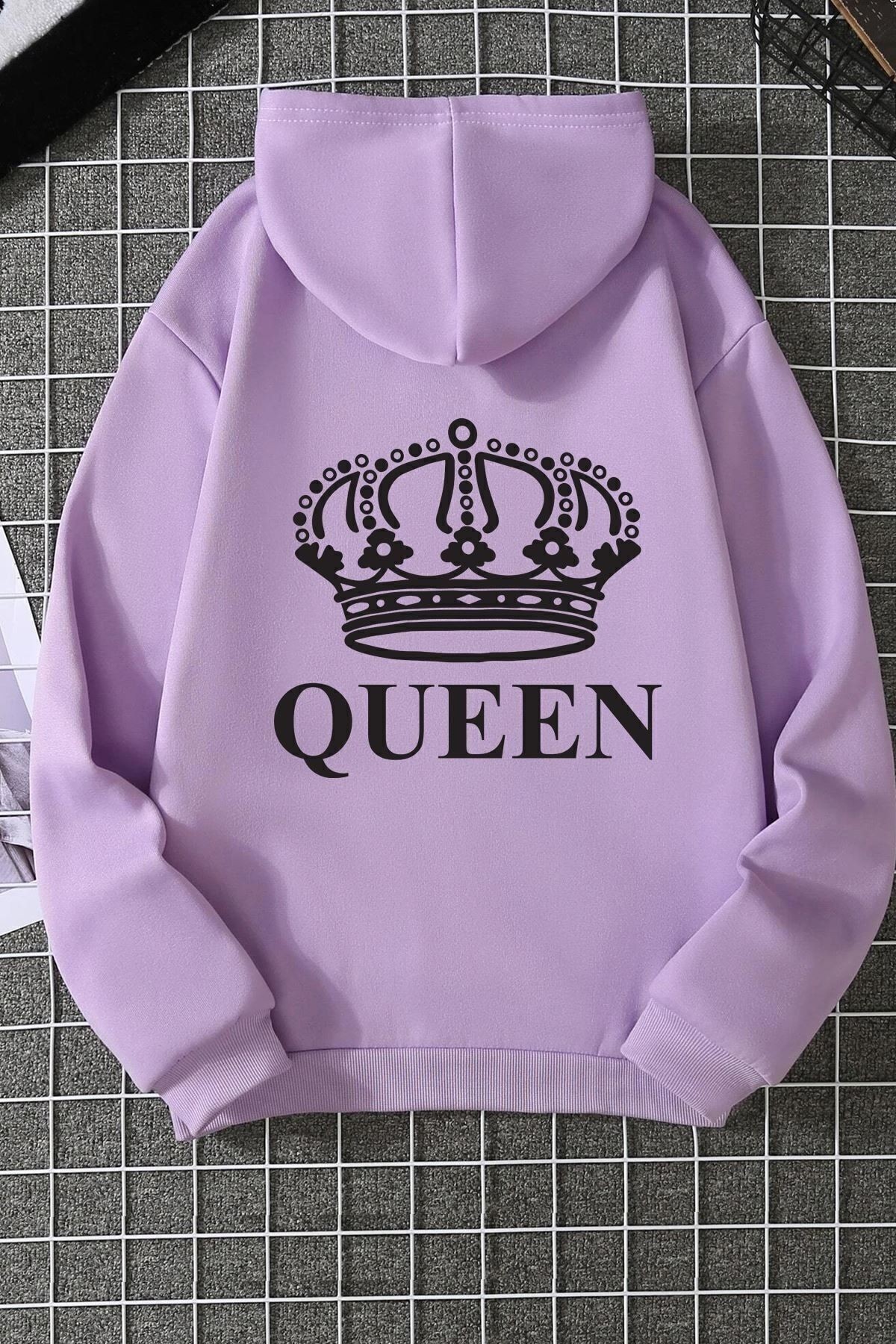 Quenn Sırt Baskılı Sweatshirt