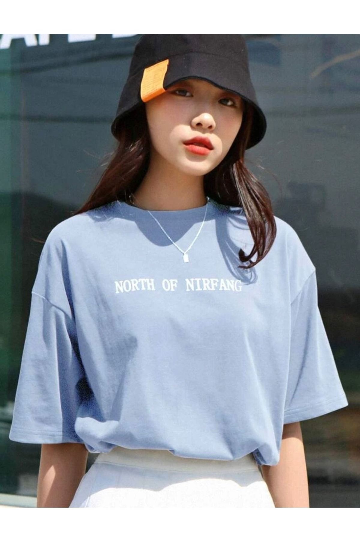 Unisex North Of Nirfang Tasarım Basklı Tshirt